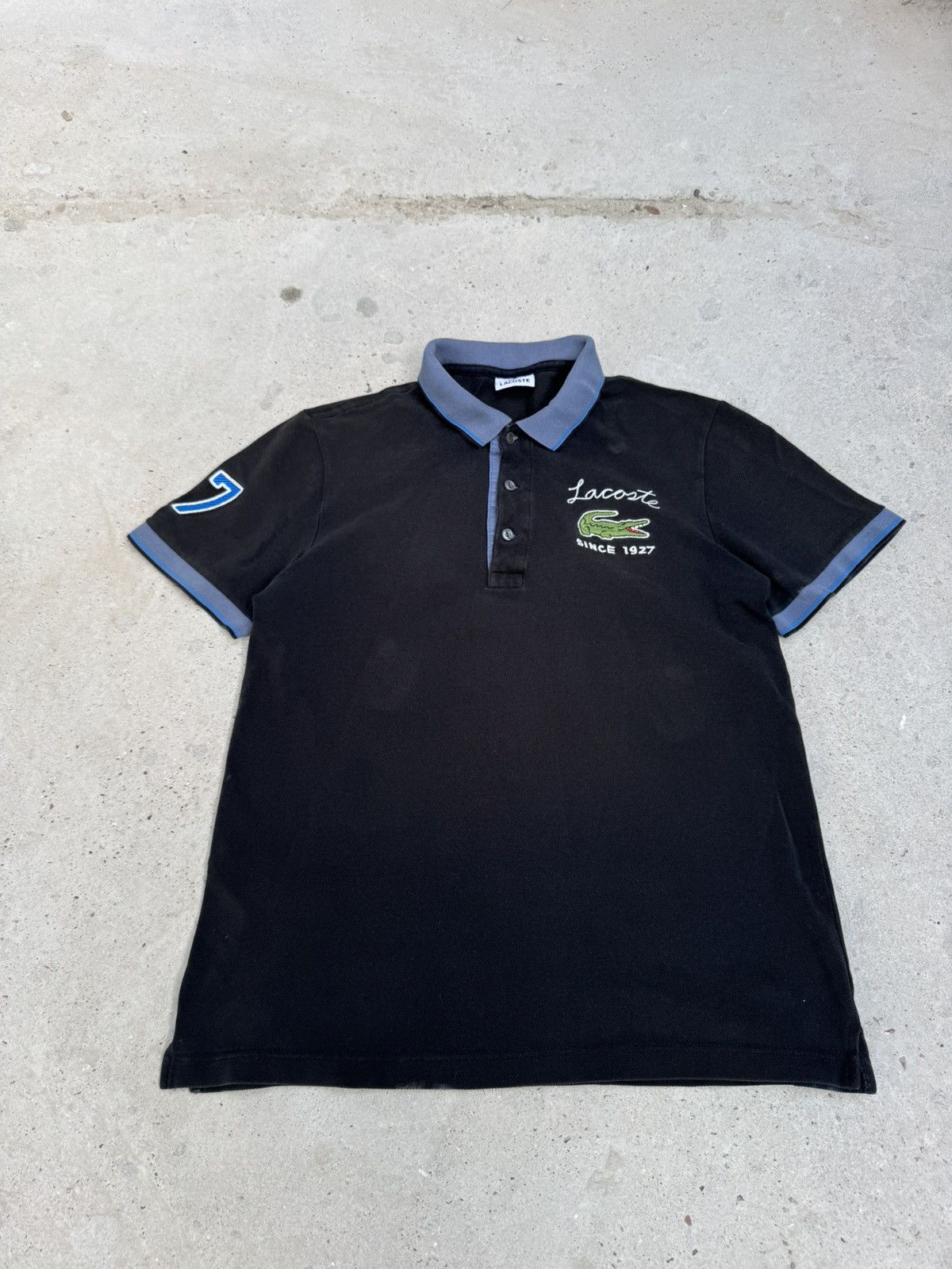 Lacoste VINTAGE RARE LACOSTE BIG LOGO POLO TEE Size US M / EU 48-50 / 2 - 4 Thumbnail
