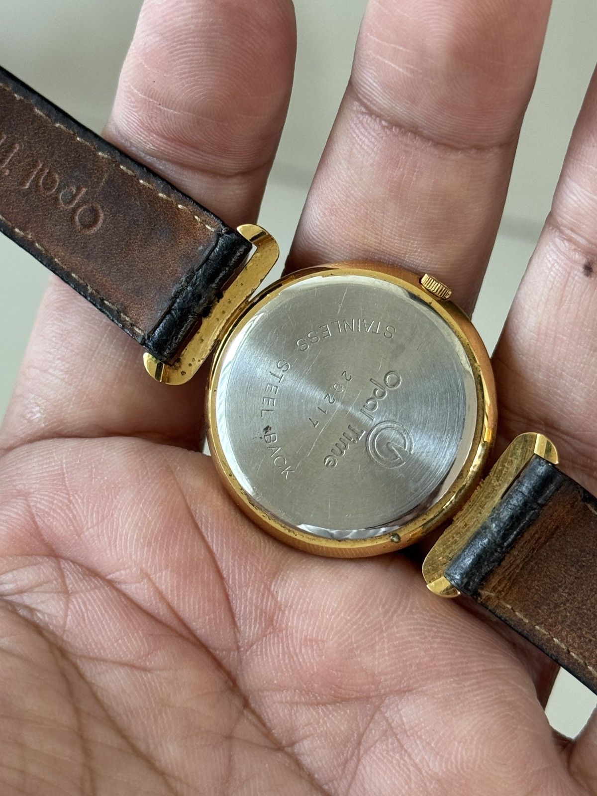 Vintage VINTAGE OPAL TIME NATURAL BLACK OPAL STONE DRESSWATCH Size 32 - 4 Thumbnail
