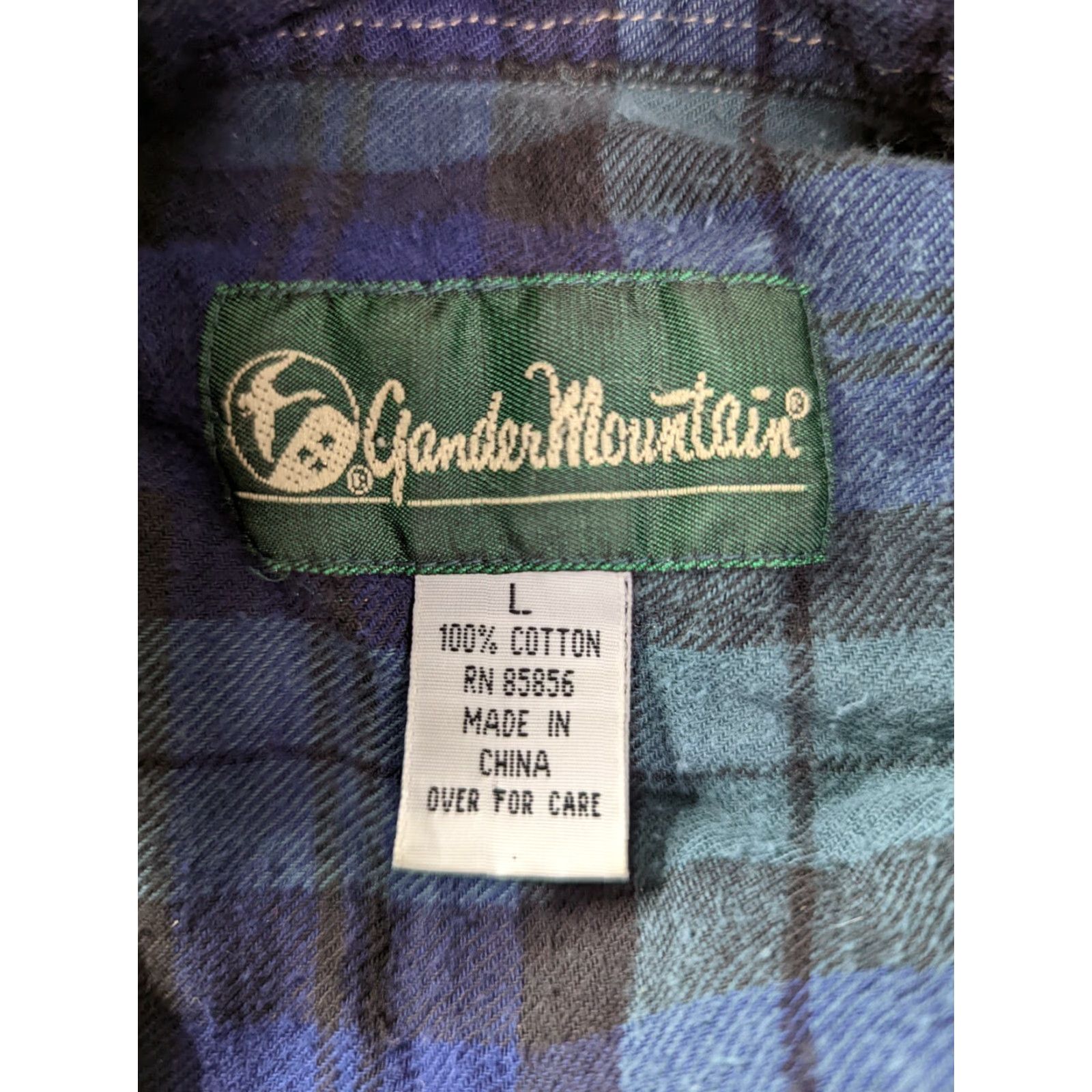 Vintage Gander Mountain Shirt Jacket Mens Large Lined Flannel Cotton Button Up Tan Beige Size US L / EU 52-54 / 3 - 2 Thumbnail