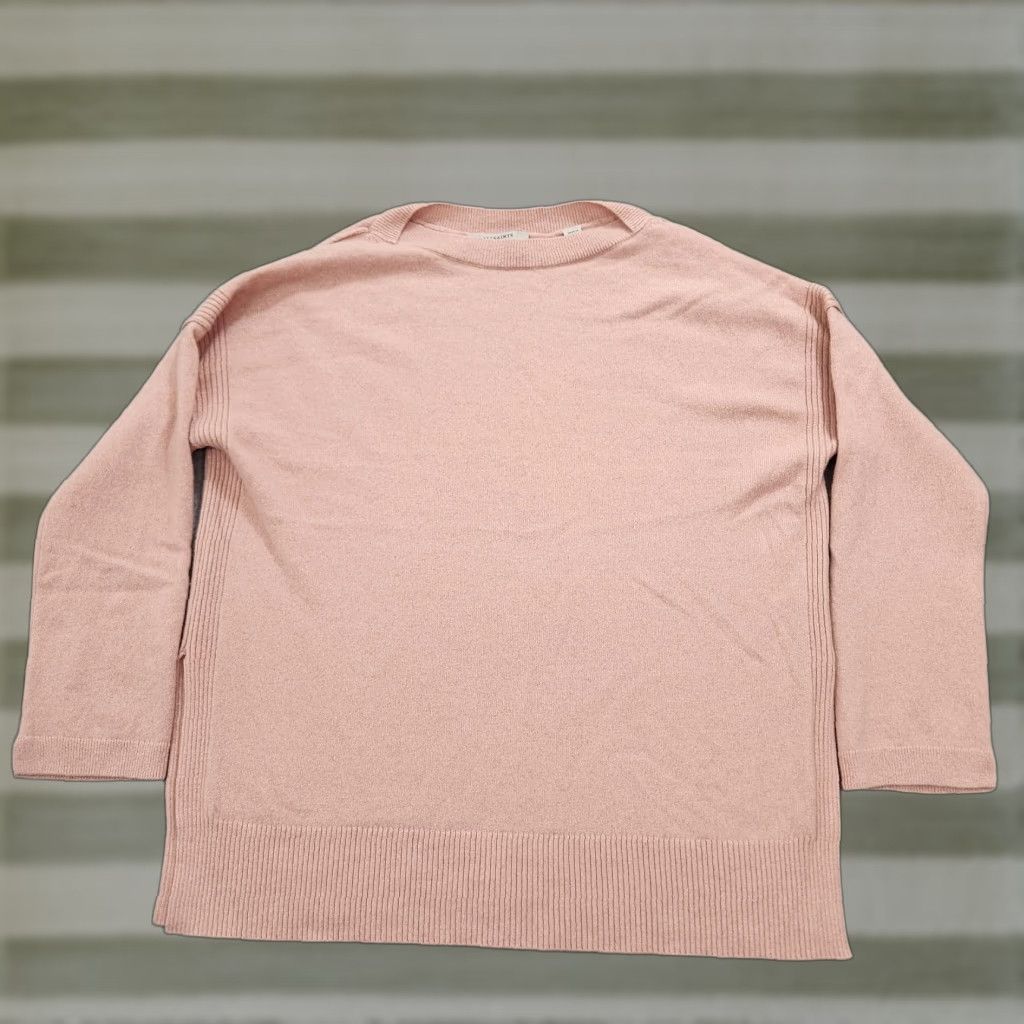 AllSaints Sweater Womens Medium Pink Tara Jumper Cashmere Wool Blend Pullover Knit