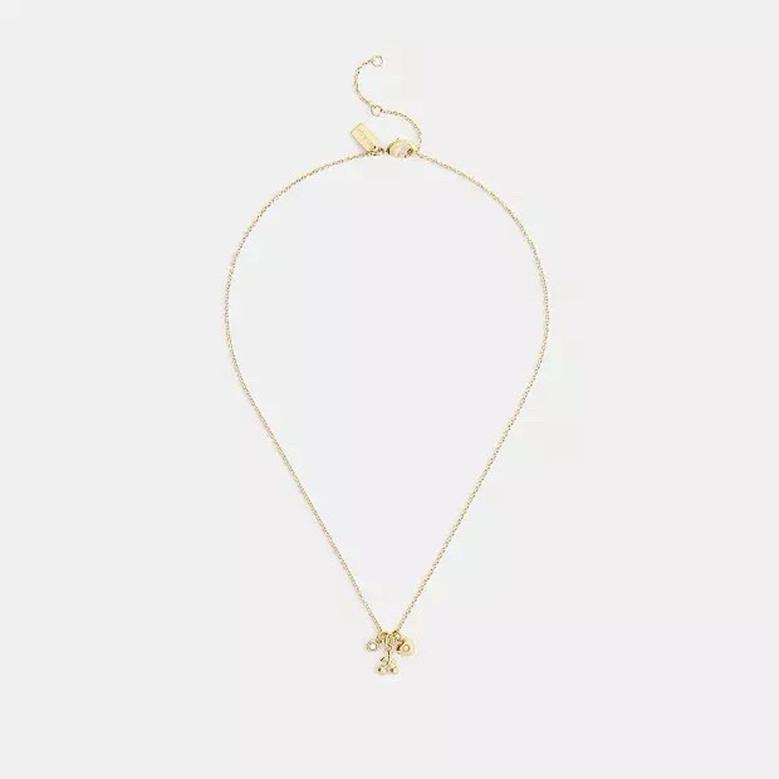 Coach NWT Coach Gift Cherry Heart Earrings Necklace Set CCU45 Gold Size ONE SIZE - 5 Thumbnail