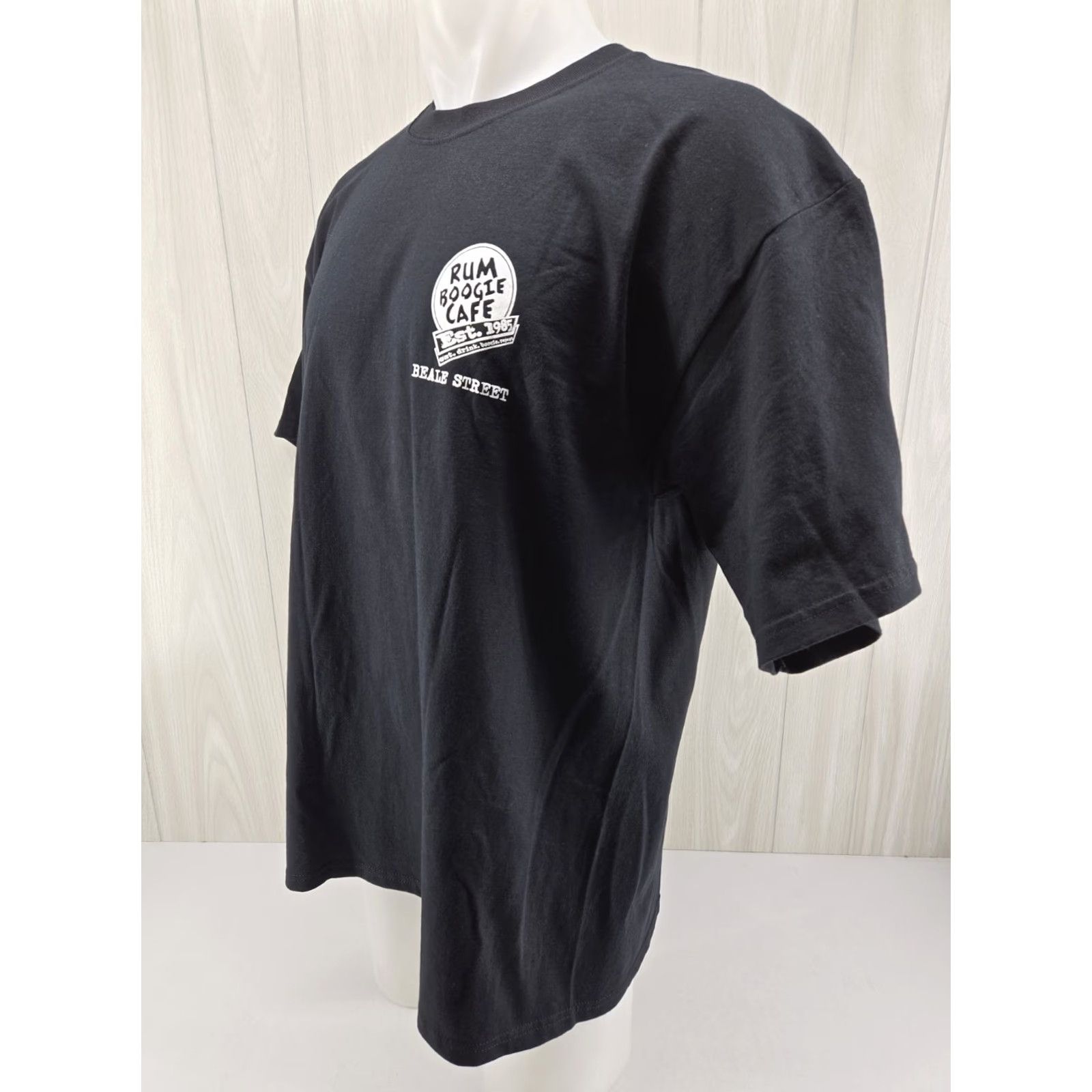 Gildan Rum Boogie Cafe Shirt Mens XL Beale Street Memphis Black Guitars Size US XL / EU 56 / 4 - 4 Thumbnail