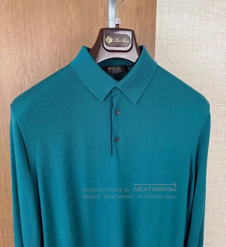 Loro Piana Loro Piana King's Gift Long Sleeve Knitted Polo Size US L / EU 52-54 / 3 - 2 Thumbnail