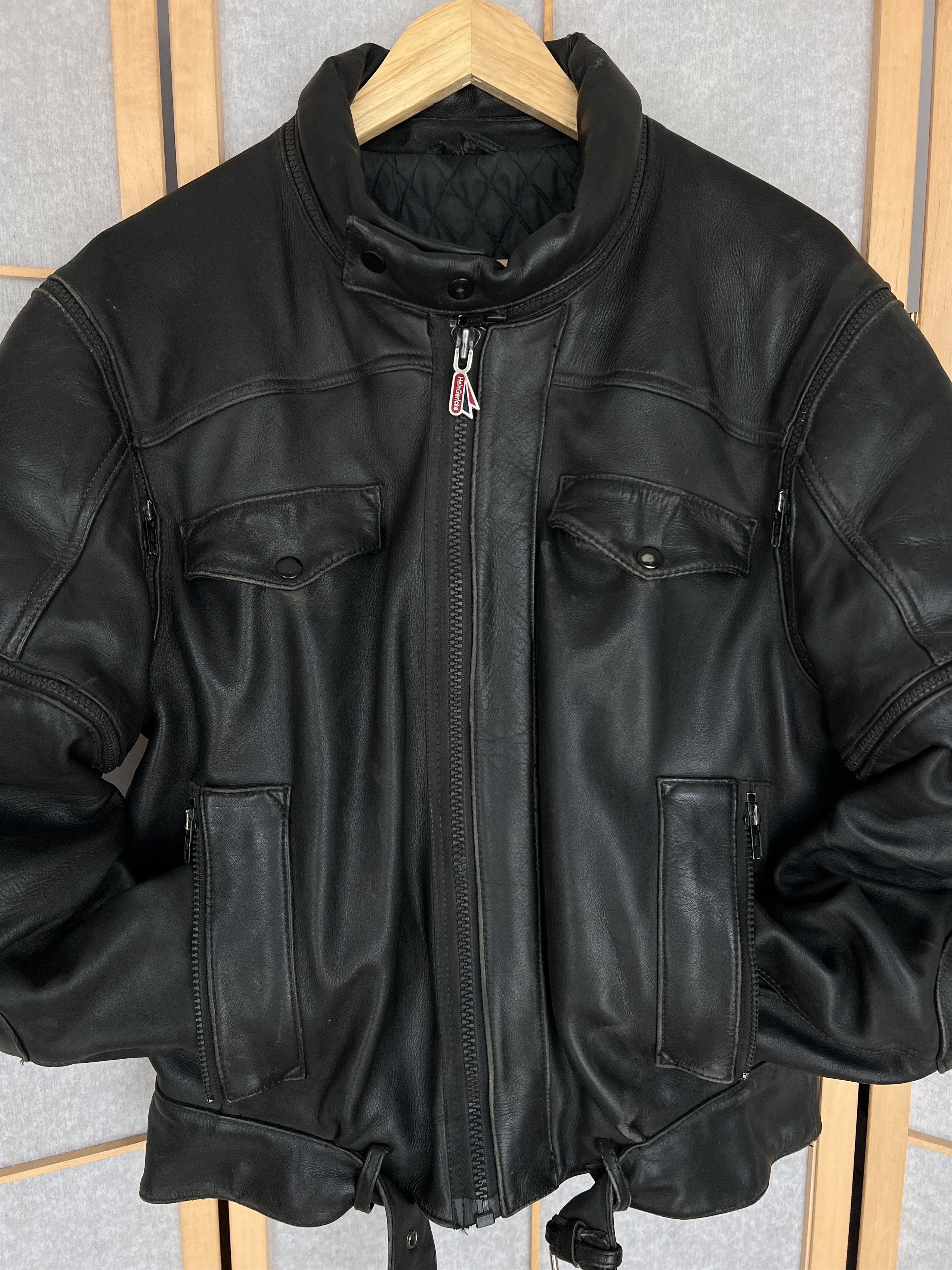 Hysteric Glamour Crazy! Vintage 1990s Leather biker jacket bomber baggy boxy Size US L / EU 52-54 / 3 - 15 Thumbnail