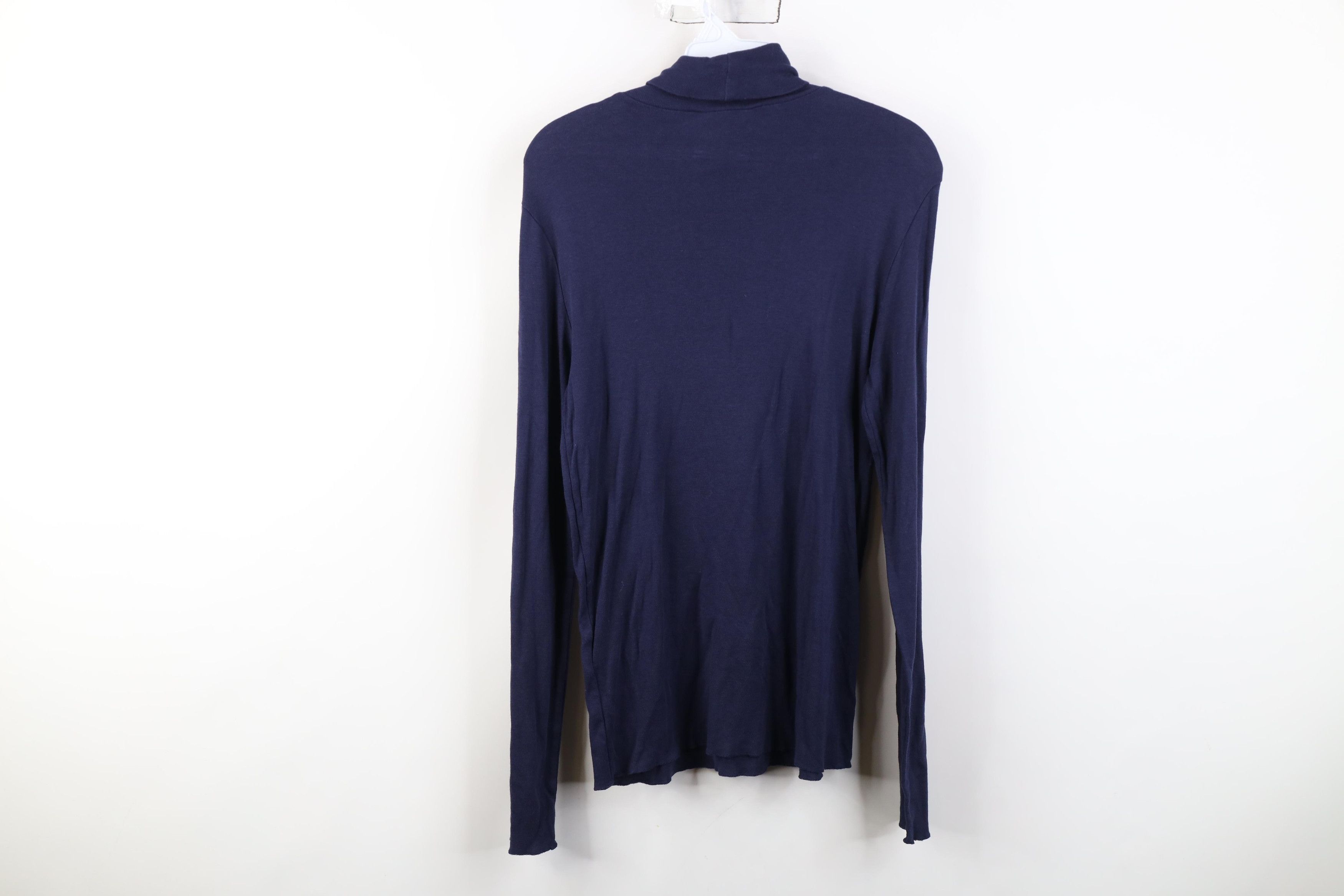 Polo Ralph Lauren Vintage 90s Ralph Lauren Ribbed Knit Turtleneck T-Shirt Blue Size XL / US 12-14 / IT 48-50 - 11 Thumbnail