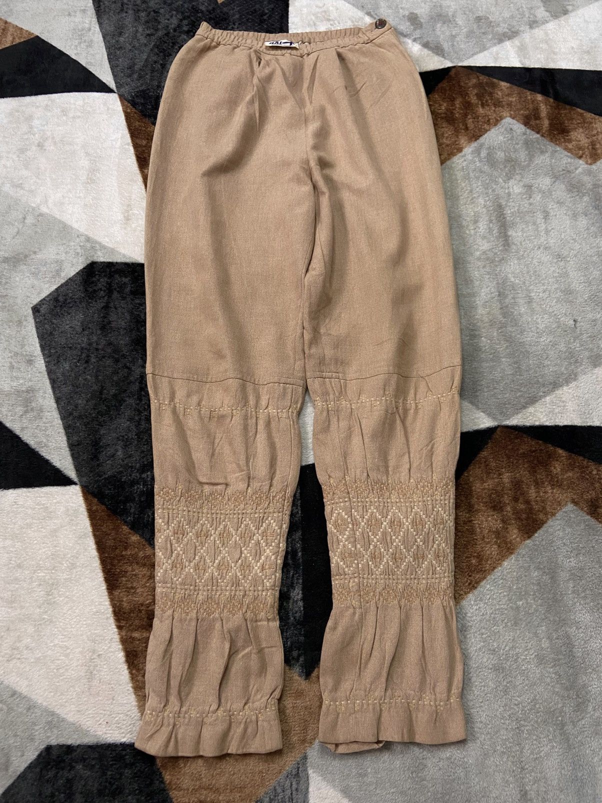 Hai Sporting Gear Issey Miyake HAI Sporting Gear Smocked Utility Pants 1980s Size 24" / US 00 / IT 34 - 2 Thumbnail