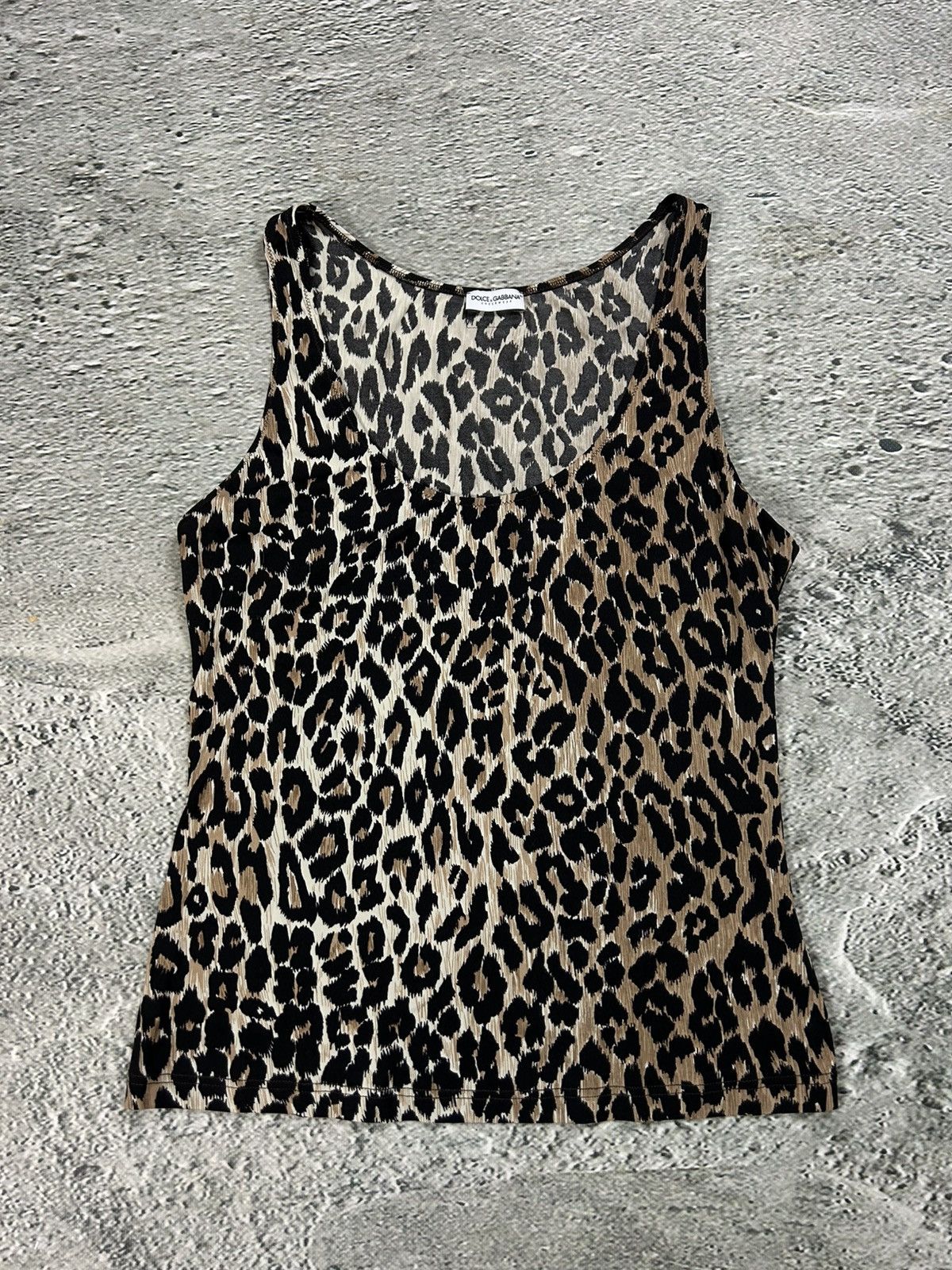 Dolce & Gabbana Cheetah Printed tank top sleeveless DG Y2K