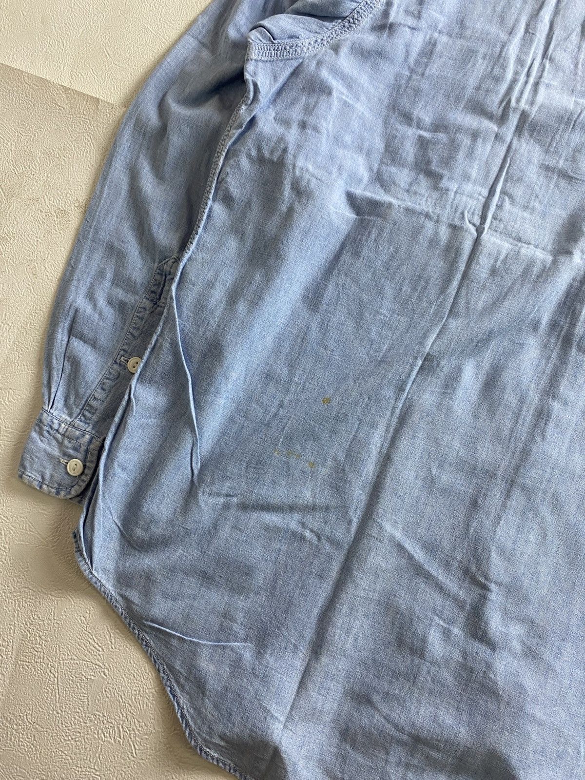 RRL Ralph Lauren Vintage 90s Double RL Chambray Shirt Size US XL / EU 56 / 4 - 7 Thumbnail
