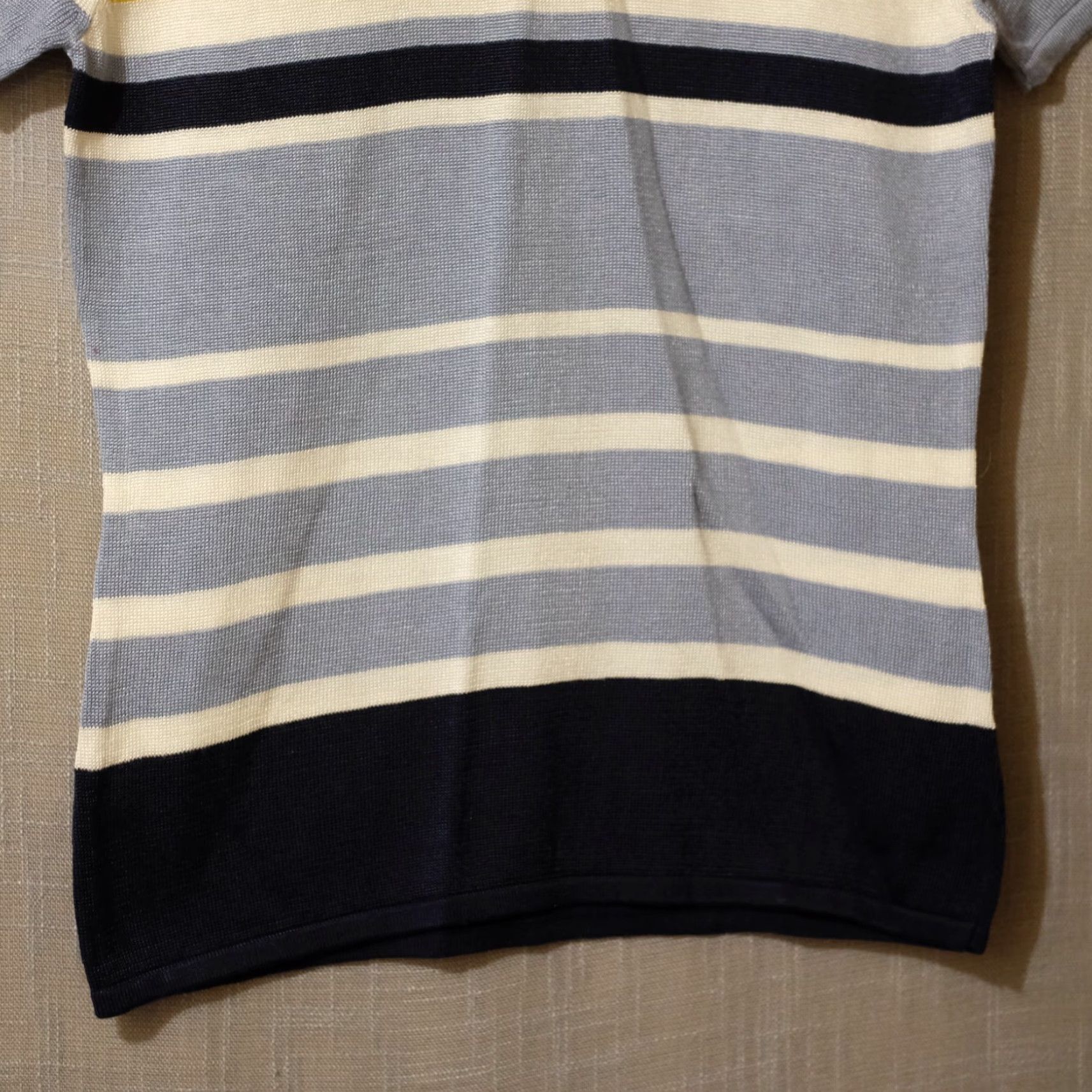 MooRER VINTAGE Jennifer Moore Shortsleeve Sweater Stripe Lightweight Womens M #A13-20 Size M / US 6-8 / IT 42-44 - 4 Thumbnail