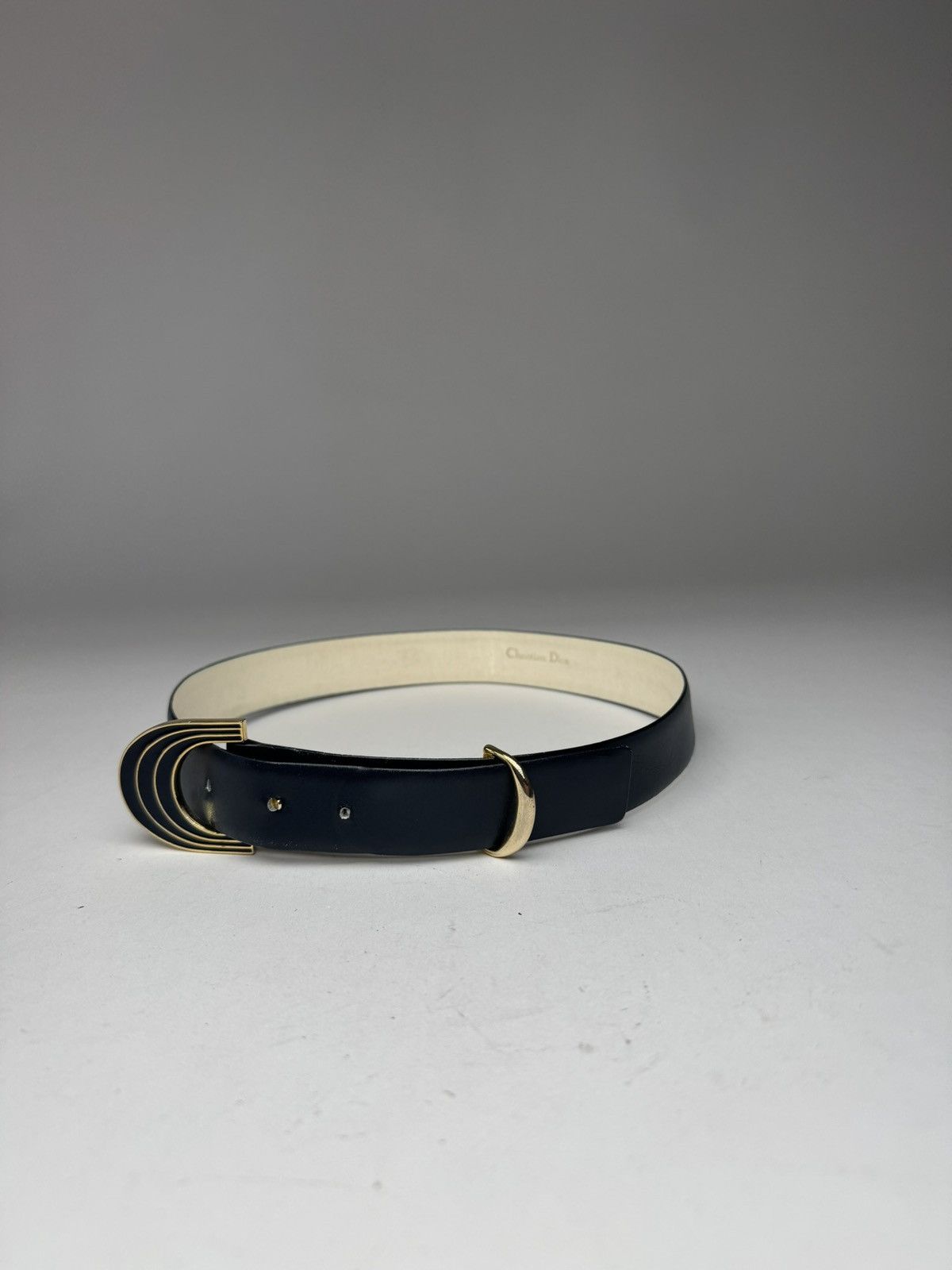 Dior Vintage Dior Leather Belt Black Size ONE SIZE - 1 Thumbnail