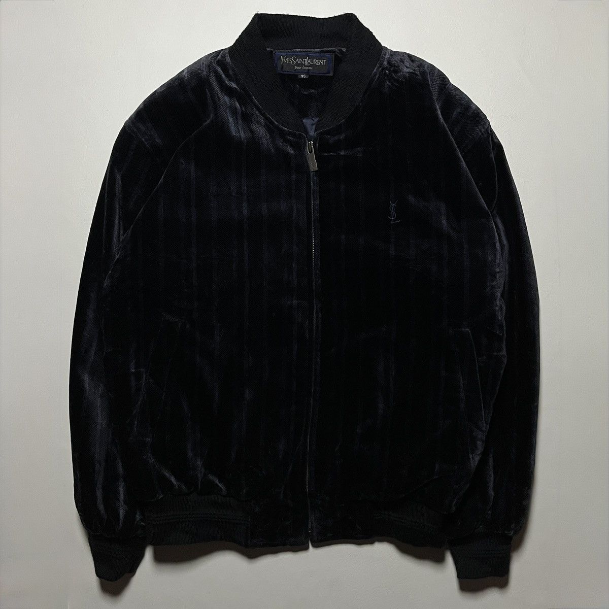 Yves Saint Laurent Yves Saint Laurent Velvet Bomber Jacket Size US M / EU 48-50 / 2 - 1 Thumbnail