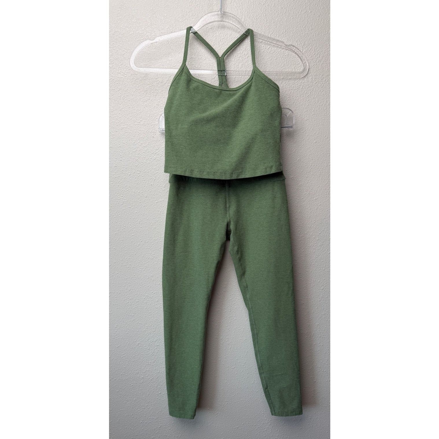 Beyond Yoga Beyond Yoga Green Legging Sports Bra Set Women US S Size 23" - 2 Thumbnail