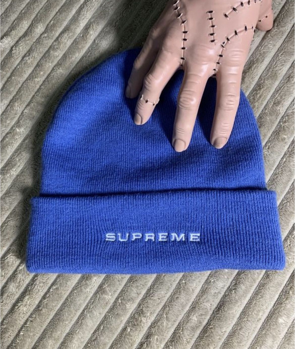 Nike × Supreme Nike x Supreme Blue Beanie Hat Size ONE SIZE - 3 Thumbnail