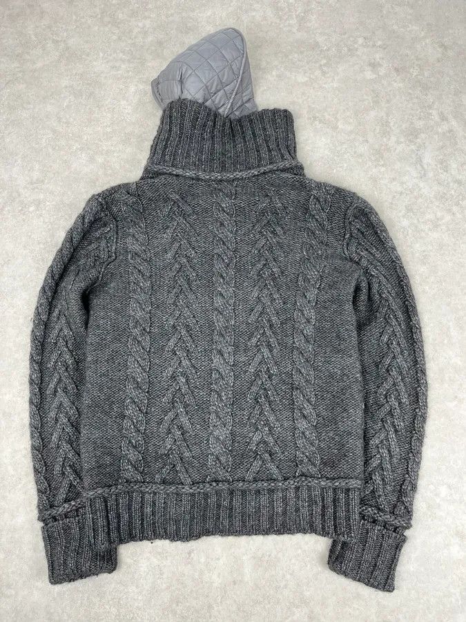 Dolce & Gabbana AW2010 Dolce & Gabbana Grey Wool Quilted Hood Cardigan Jacket Size US L / EU 52-54 / 3 - 8 Thumbnail
