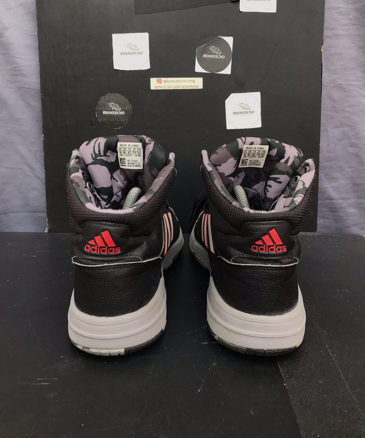 Adidas Adidas Neo GAMETALKER Basketball Shoes Men Mid- Top Black Size US 9 / EU 42 - 3 Thumbnail