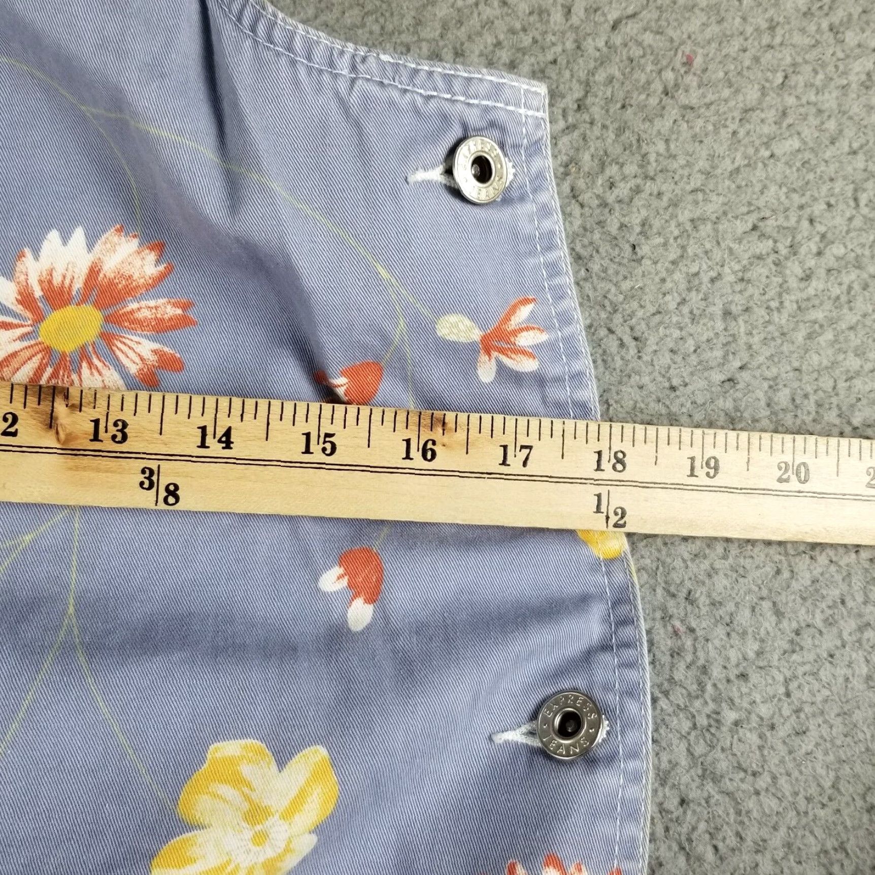Express VINTAGE Express Denim Jumper Dress 90s Maxi Purple Floral Casual Women's Medium Size M / US 6-8 / IT 42-44 - 6 Thumbnail