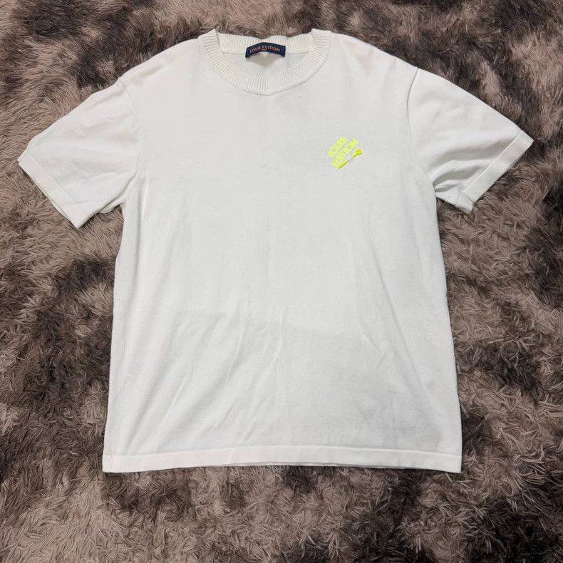 Louis Vuitton Louis Vuitton White Embroidered Knit Top Size US XL / EU 56 / 4 - 1 Thumbnail