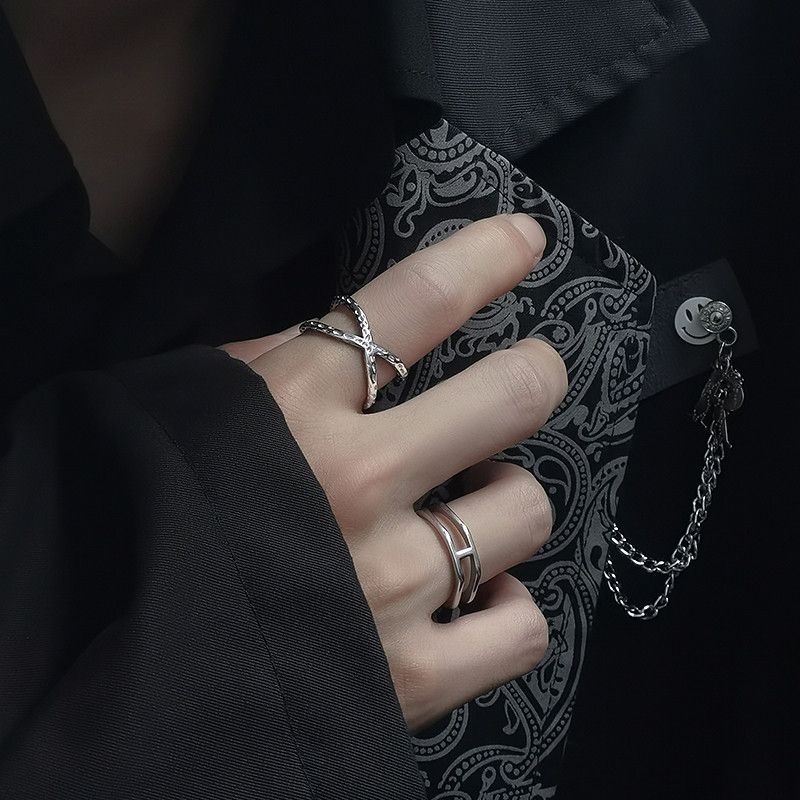 Jewelry X Modern Jewelry Rings Open Size Chrome Ring (Size 7-13) Size ONE SIZE - 1 Thumbnail