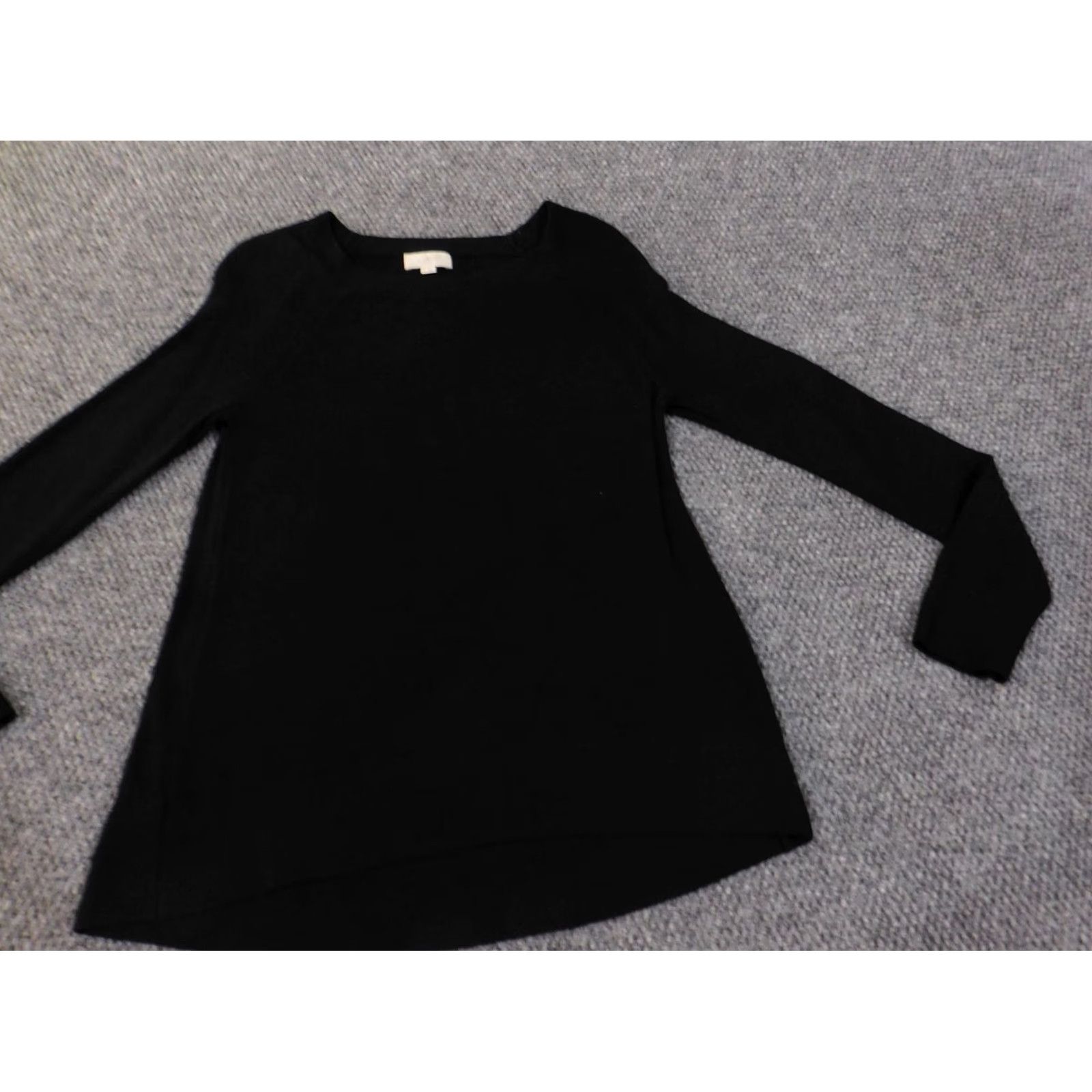 Loft LOFT Sweater Pullover Women Medium Black Knit Cotton Rayon Crew Neck Long Sleeve Knit Pattern Regular Size M Size M / US 6-8 / IT 42-44 - 5 Thumbnail