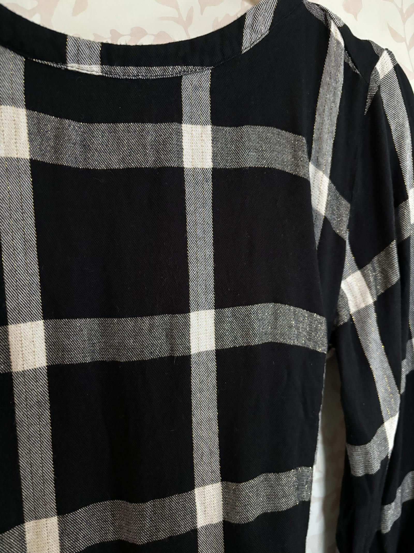 Designer Lurex, Black and White Plaid Dress with Belt Size S / US 4 / IT 40 - 8 Thumbnail