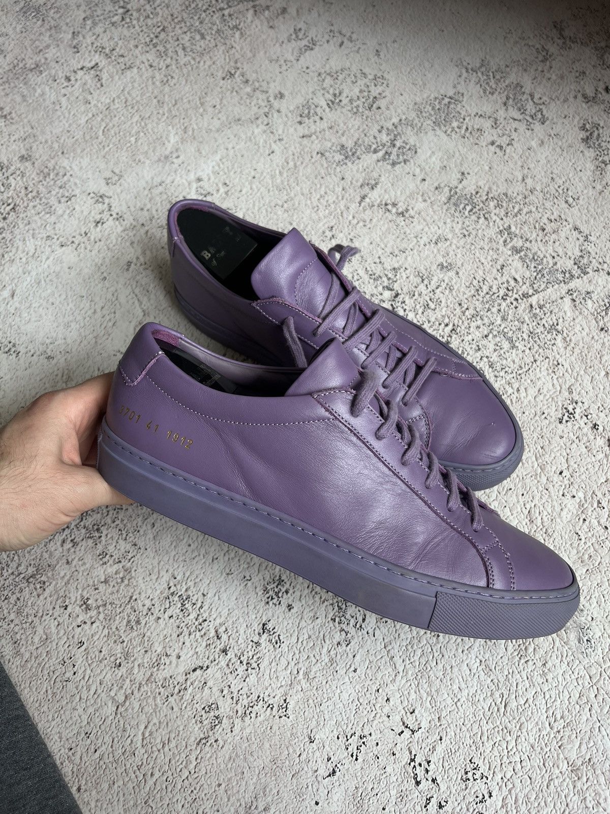 Common Projects Common Projects Low Top Sneakers Leather Violet Size US 11 / IT 41 - 4 Thumbnail