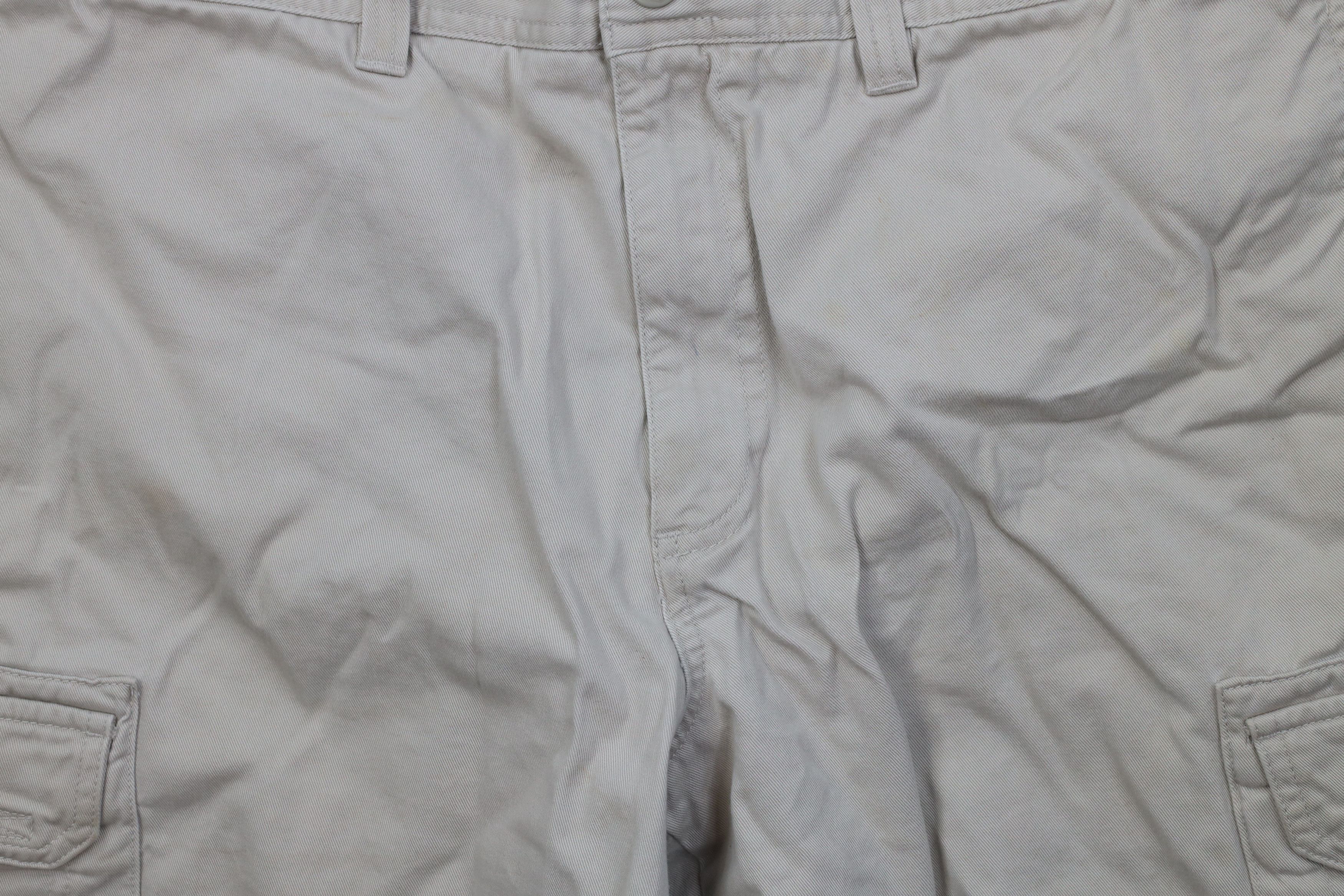 Eddie Bauer Vintage Eddie Bauer Heavyweight Cargo Shorts Beige Cotton Size US 35 - 3 Thumbnail