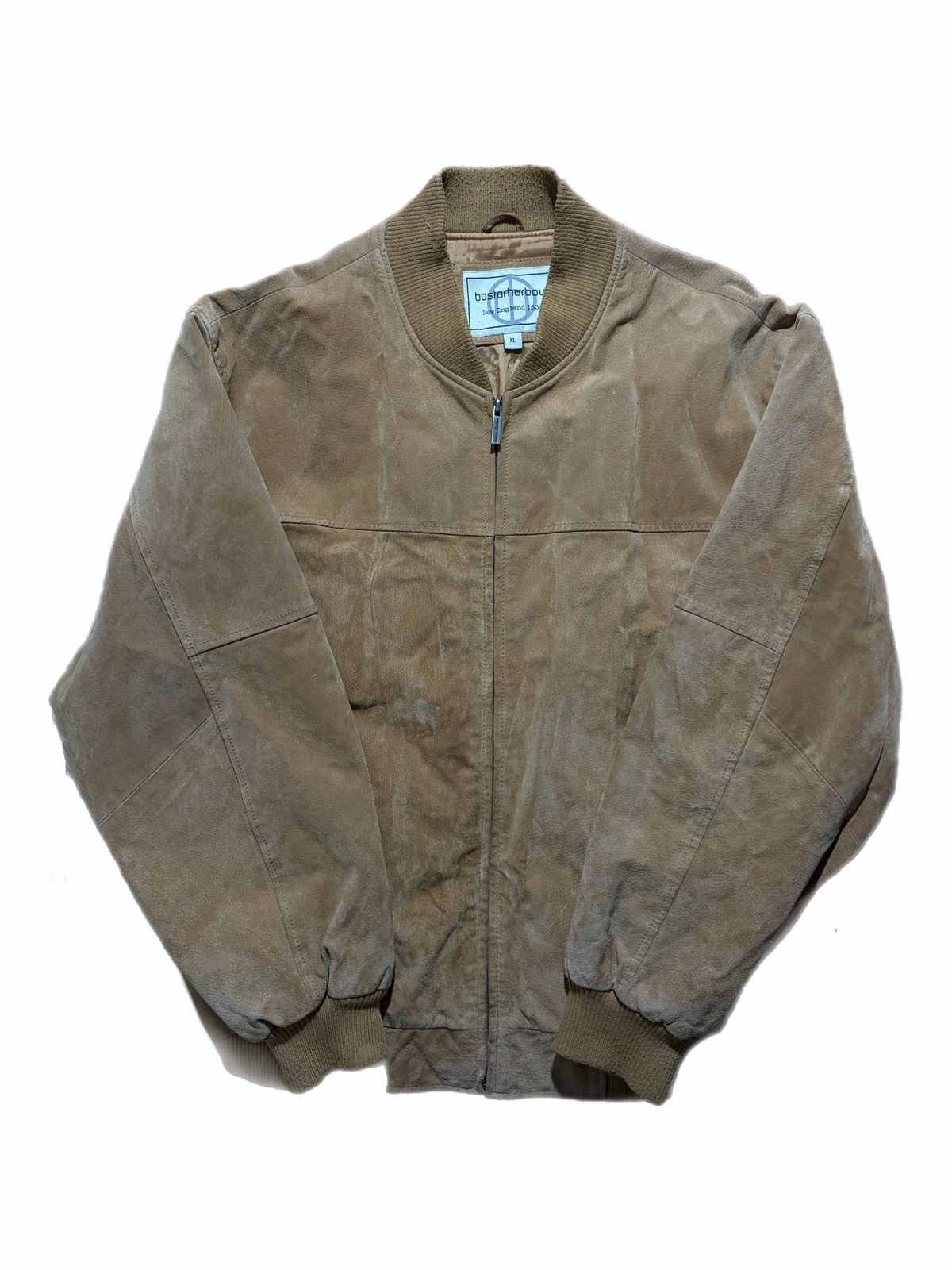 Boston Harbour Leather Jacket Bomber Full Zip Lined