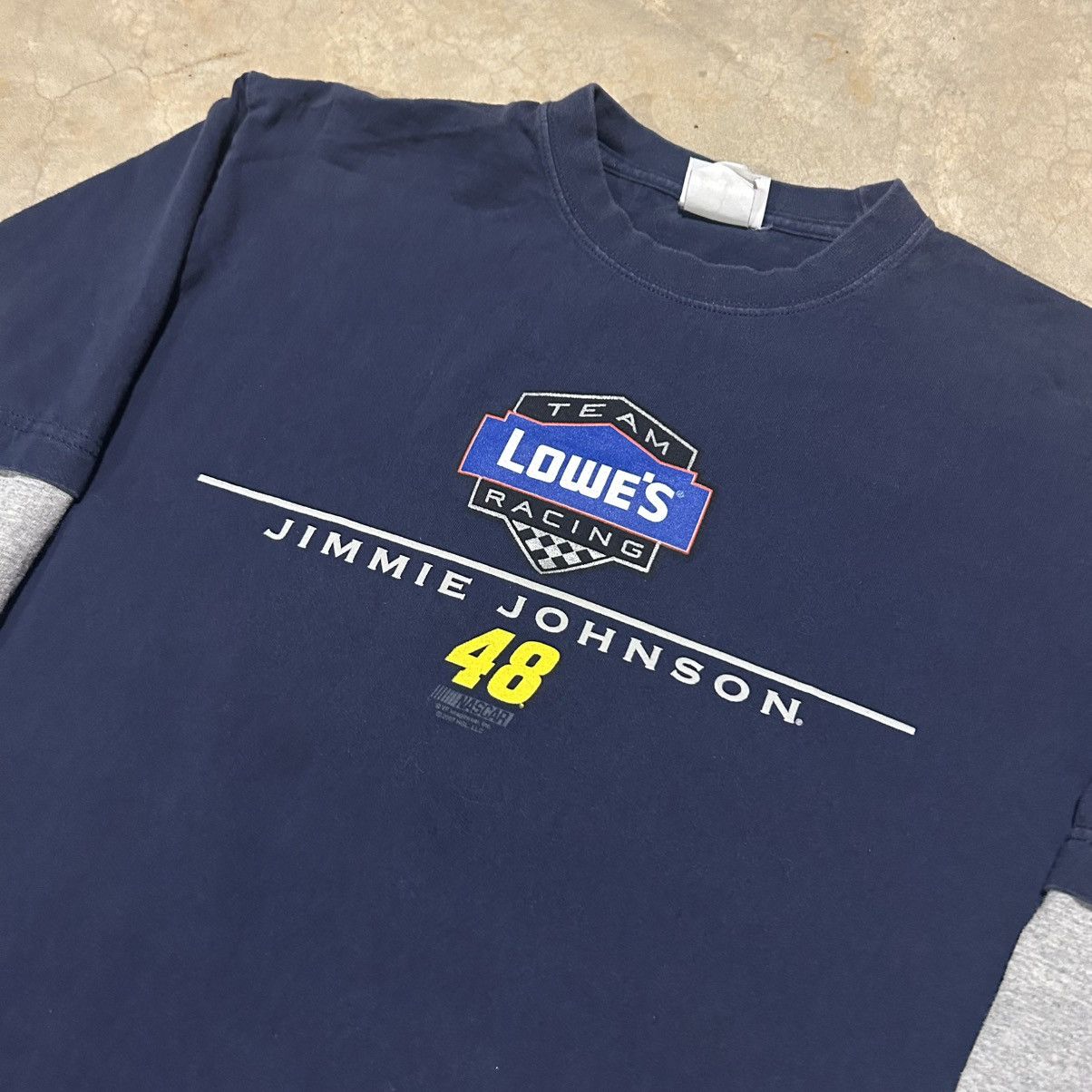 NASCAR × Vintage Crazy Vintage Y2K Nascar Jimmie Johnson Racing Layered Tee Size US L / EU 52-54 / 3 - 3 Thumbnail