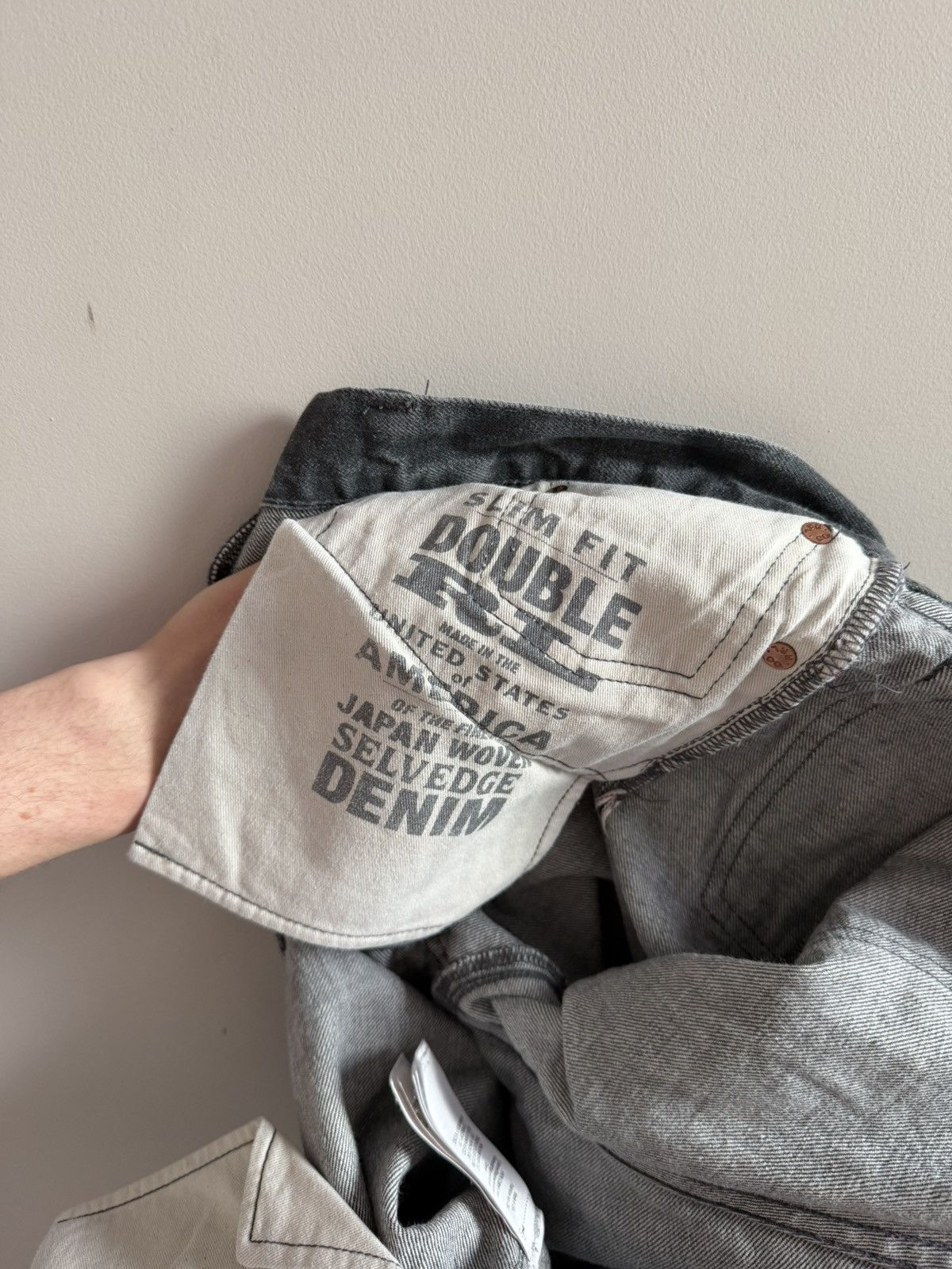 RRL Ralph Lauren Vintage Slim RRL Selvedge Denim Faded Jeans Size US 34 / EU 50 - 10 Thumbnail