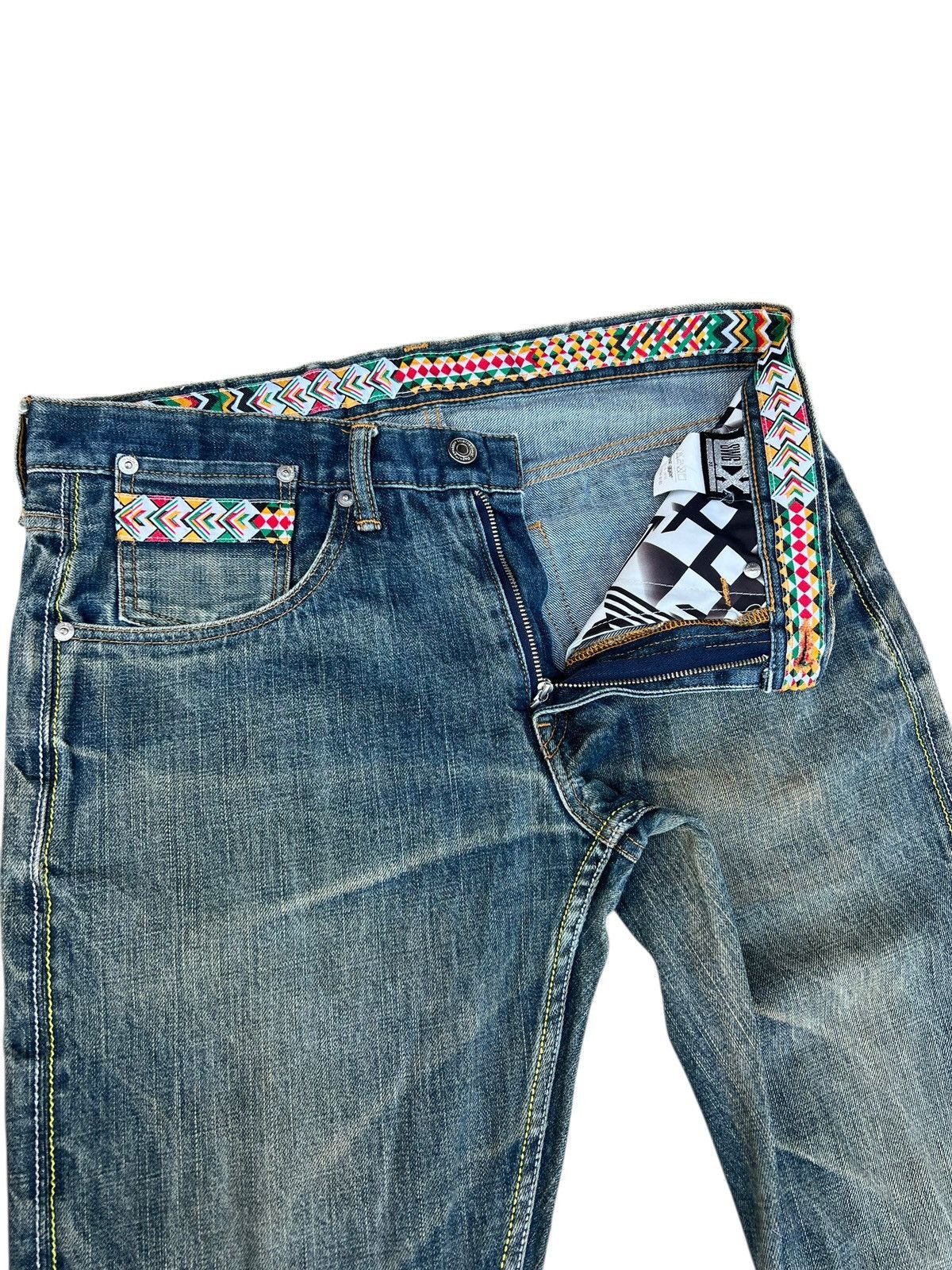 Swagger Vintage Swagger Japan Faded Dirty Mud Denim Jeans Size US 32 / EU 48 - 6 Thumbnail