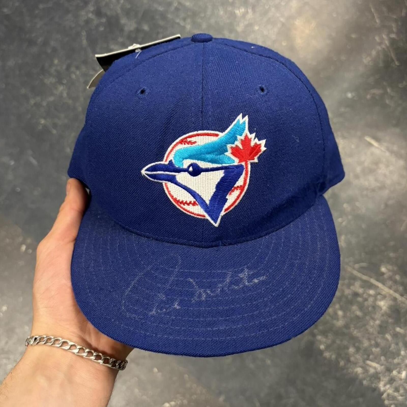 New Era 90s Deadstock Toronto Blue Jays Wool Autographed Fitted Size ONE SIZE - 1 Thumbnail