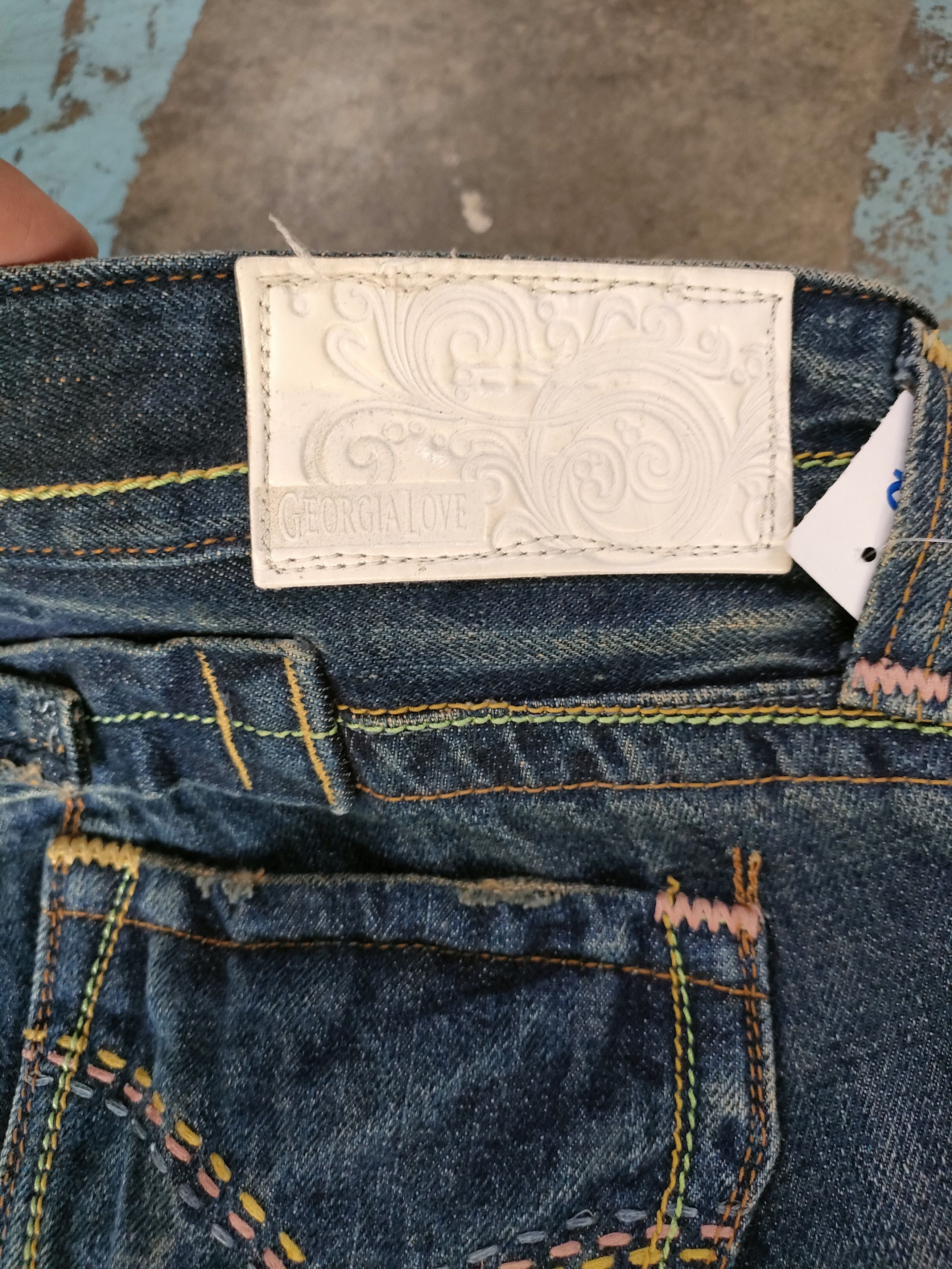If Six Was Nine Georgia Love Painting Jeans Size US 32 / EU 48 - 2 Thumbnail