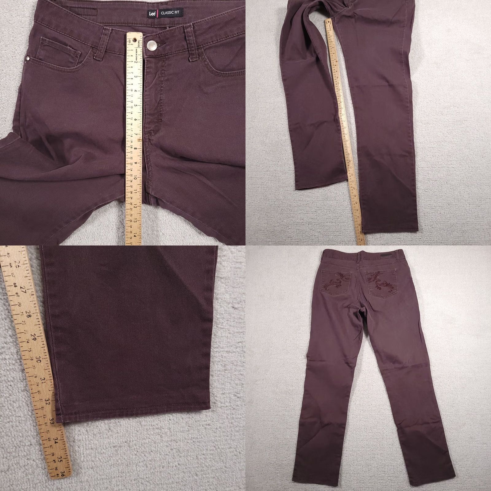 Lee VINTAGE Y2K Lee Brown Jeans Straight LegClassic Fit Women's 34X33 Size 24" / US 00 / IT 34 - 8 Thumbnail