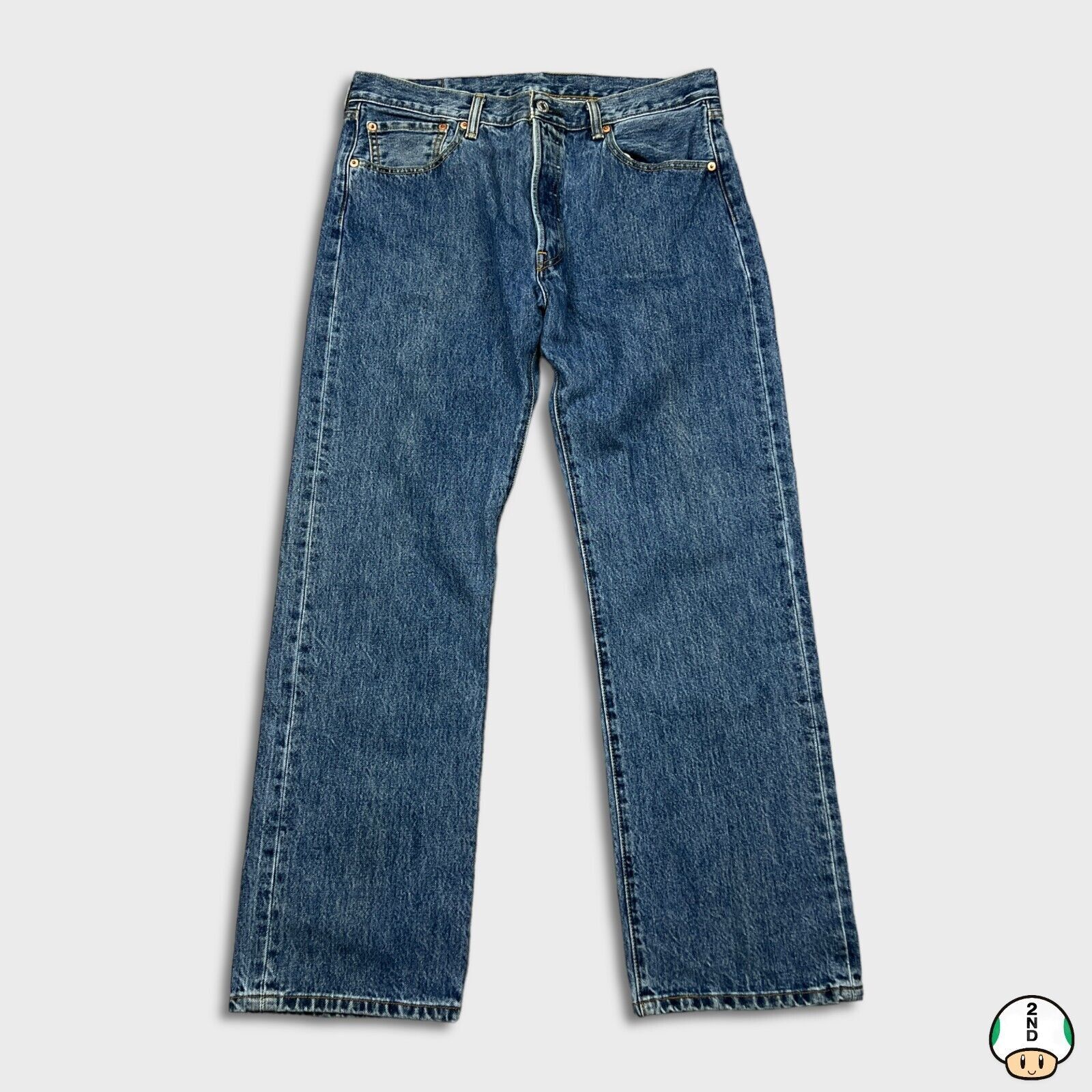 Levi's × Vintage Levi's 501 Jeans 34x30 Straight Leg Medium Wash Denim Pants Size US 34 / EU 50 - 1 Thumbnail