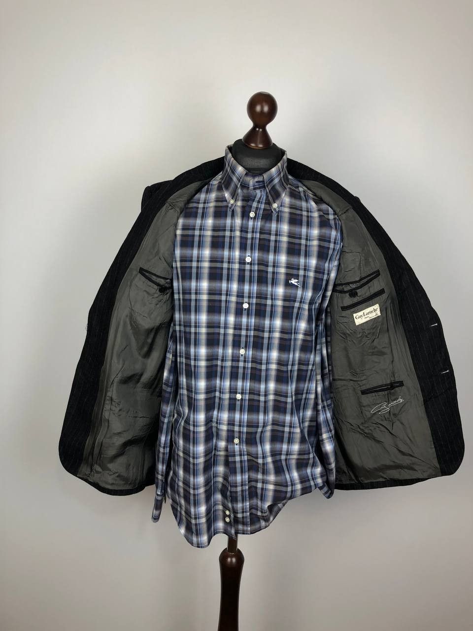 Guy Laroche Guy Laroche Paris Wool Blazer Jacket Striped Navy size 52 Size 52R - 7 Thumbnail