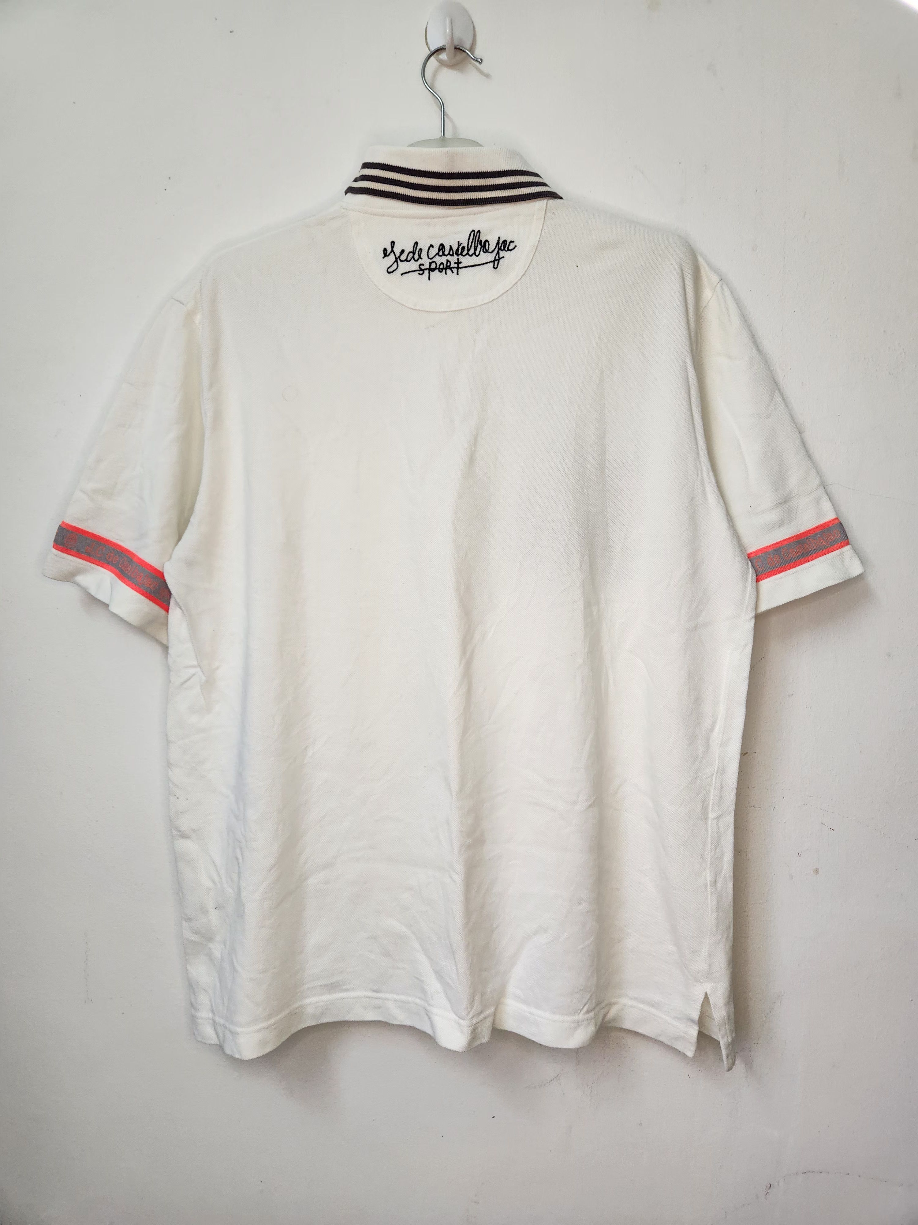 Jean Charles De Castelbajac Vintage Jean Charles De Castelbajac White Polo Shirt Size US XL / EU 56 / 4 - 2 Thumbnail