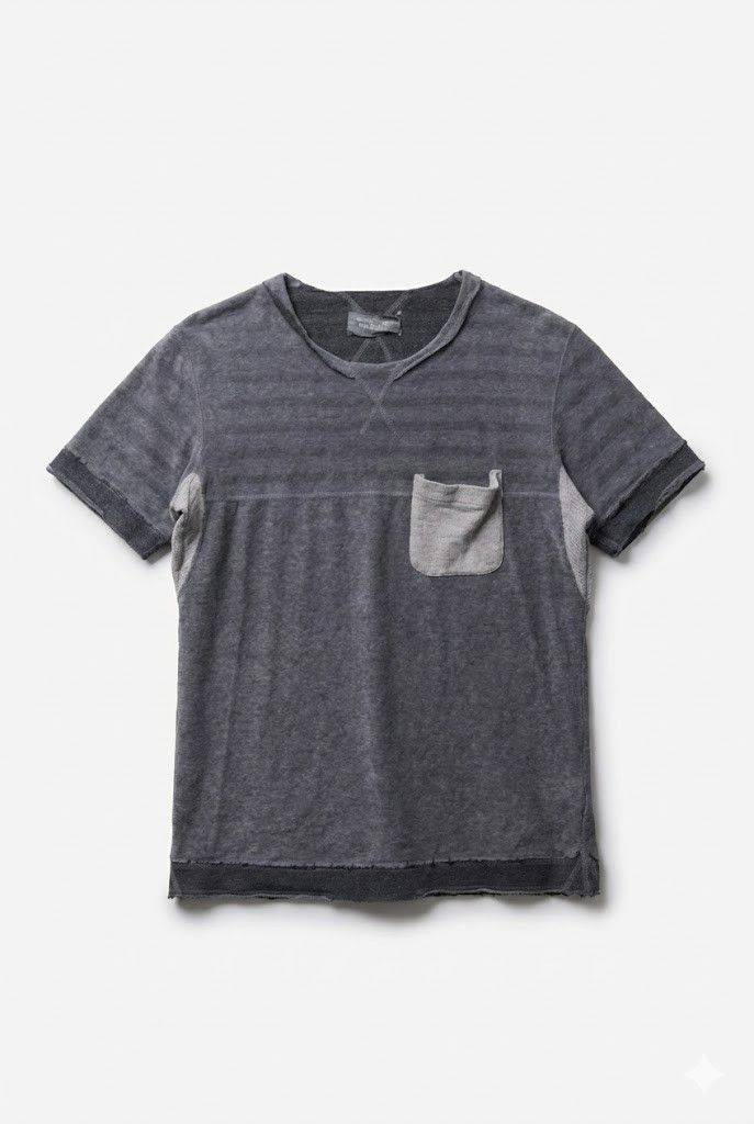 Takahiromiyashita The Soloist. Gray mixed fabric tee Size US S / EU 44-46 / 1 - 1 Thumbnail