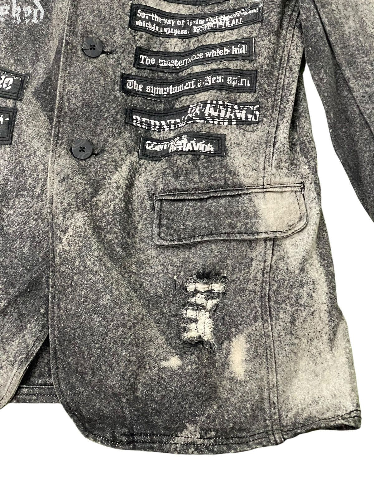 Hysteric Glamour Button Jacket Berning Sho Anarchy Acid Wash Slim 5🟩9 Size US S / EU 44-46 / 1 - 5 Thumbnail