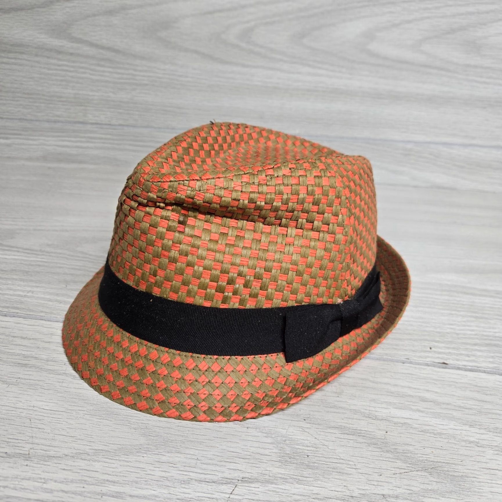 Vintage The Hatter Co. Fedora Hat Men One Size Orange Straw Classic Cuban Style Size ONE SIZE - 2 Thumbnail