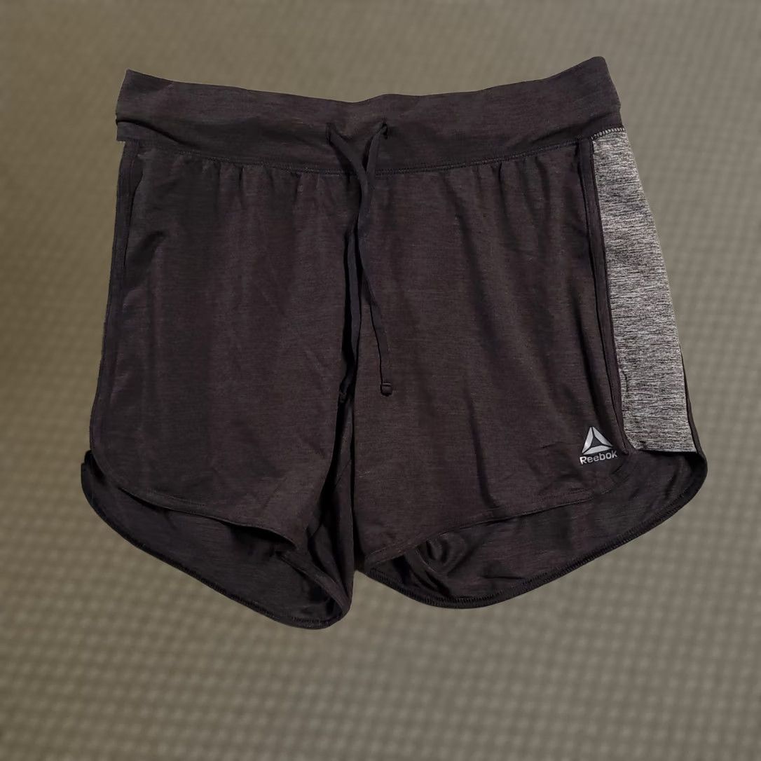 Reebok Reebok Womens Athletic Running Shorts XS Black Gray Drawstring Ladies Size 26" / US 2 / IT 38 - 1 Thumbnail