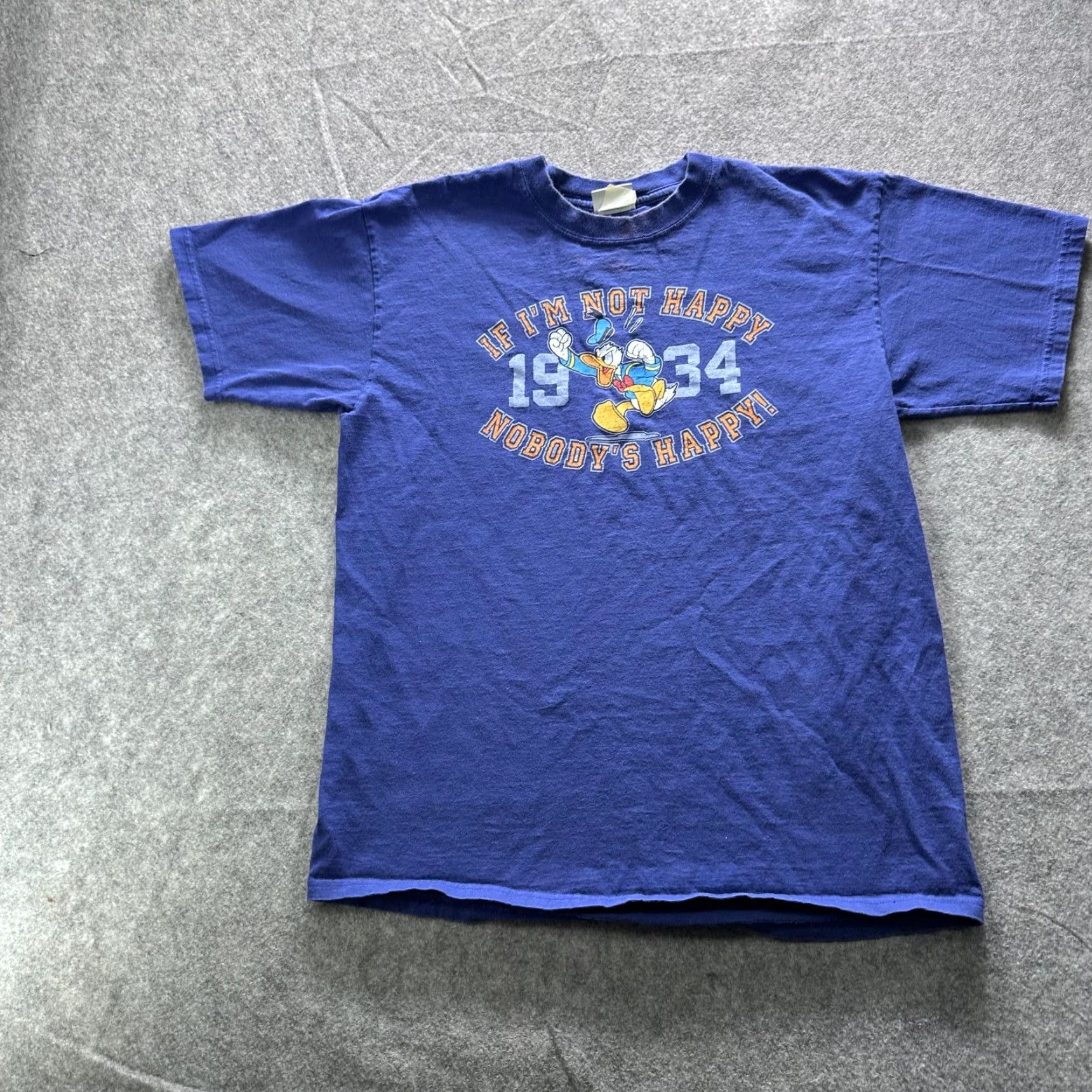 Disney VINTAGE Disney Store Donald Duck Shirt Mens L Blue Graphic Tee Cartoon Size US L / EU 52-54 / 3 - 2 Thumbnail