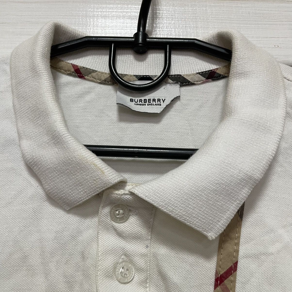 Band Tees Nova check BURBERRY Polo Tee Shirt old money big logo Size US M / EU 48-50 / 2 - 3 Thumbnail