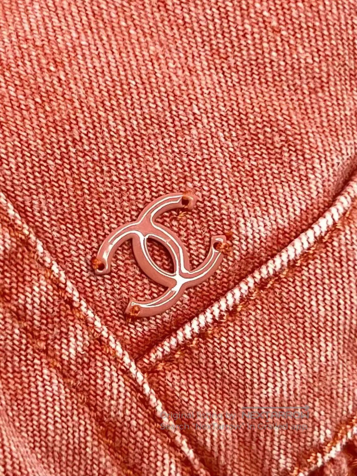 Chanel Chanel Denim Dress in Coral Color. Size 37" - 4 Thumbnail