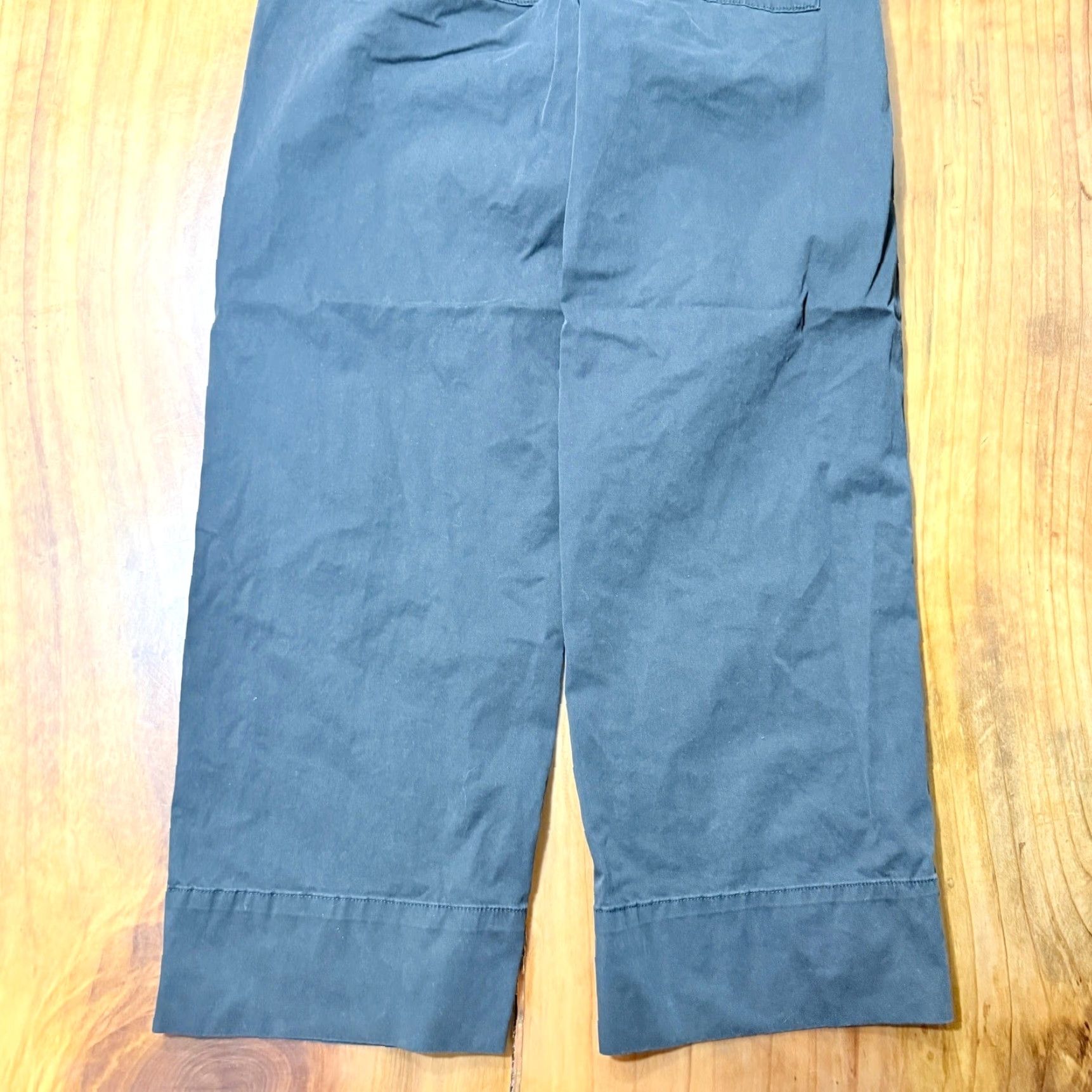 Everlane Everlane Womens Chino Pants Wide-Leg 4 Pull On Black Knit Cotton Casual Vintage No Size 27" / US 4 / IT 40 - 6 Thumbnail