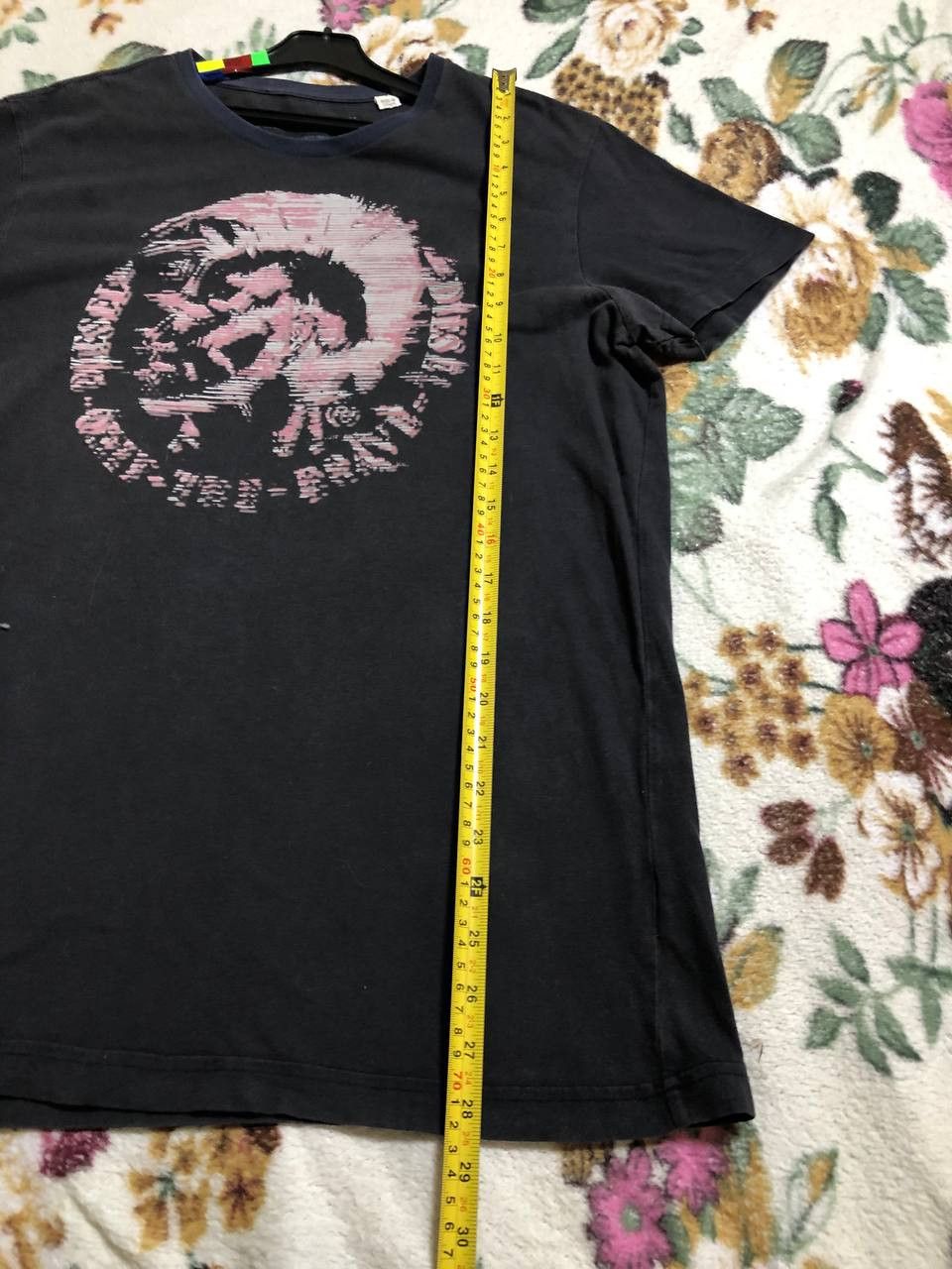 Diesel Diesel Shirt Black Denim Division Chenille Logo Graphic Tee Size US XL / EU 56 / 4 - 5 Thumbnail