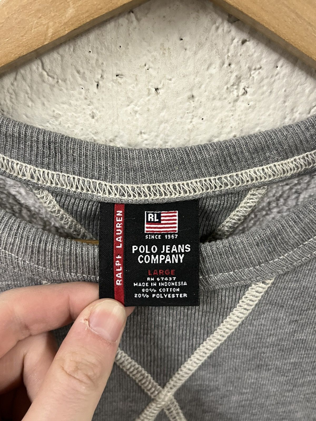 Polo Ralph Lauren Polo Ralph Lauren vintage 67 spell out, crewneck preppy rare Size US L / EU 52-54 / 3 - 6 Thumbnail
