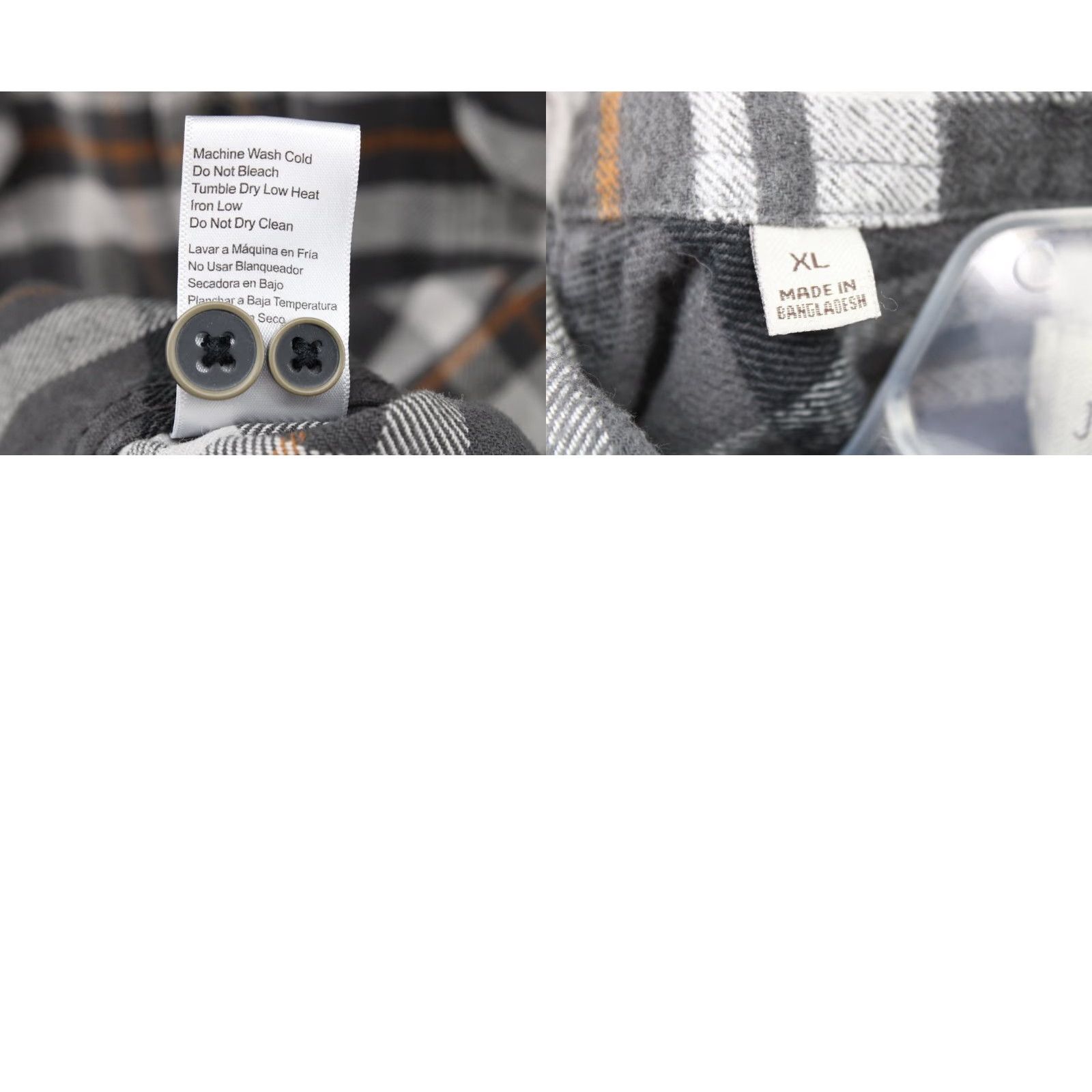 Vintage VINTAGE JACHS Flannel Shirt Men’s XL Gray Plaid Work Shirt Shacket Outdoors Heavy Thick Long Sleeve Button-Up Cotton Gray 50in Chest Mens Size US XL / EU 56 / 4 - 8 Thumbnail