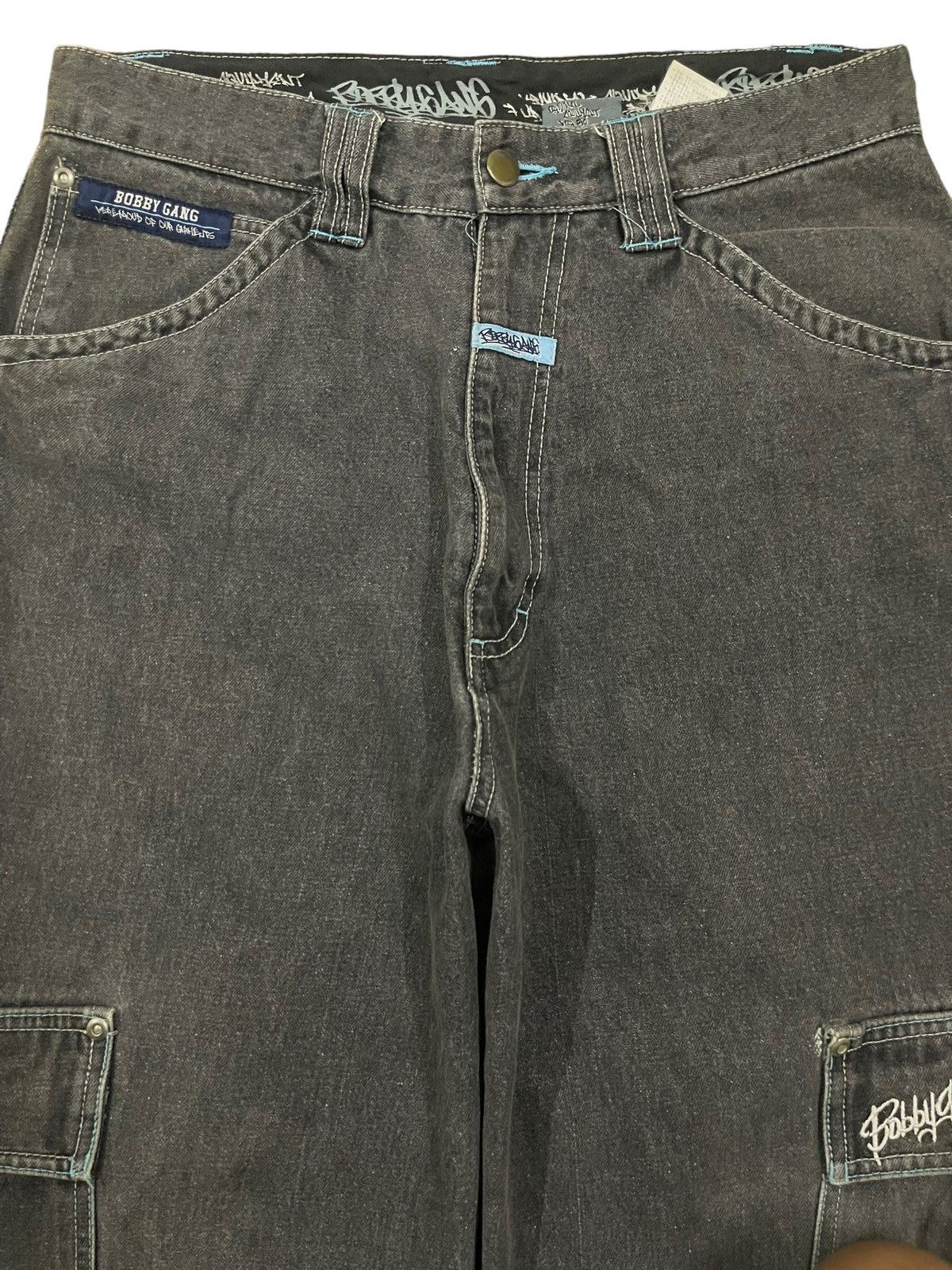 JNCO Vintage 90s Bobby Gang Hip Hop Graffiti Short Jeans Size US 30 / EU 46 - 3 Thumbnail