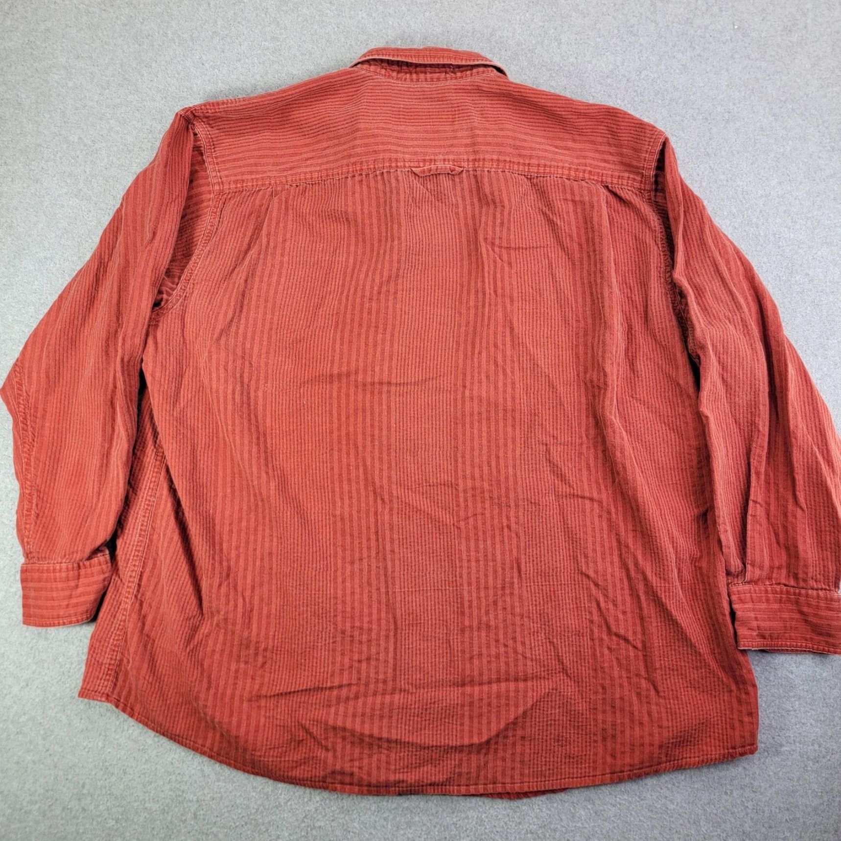 Orvis Orvis Shirt Mens XL Red Corduroy Striped Long Sleeve Button Front Pocket Casual Size US XL / EU 56 / 4 - 4 Thumbnail