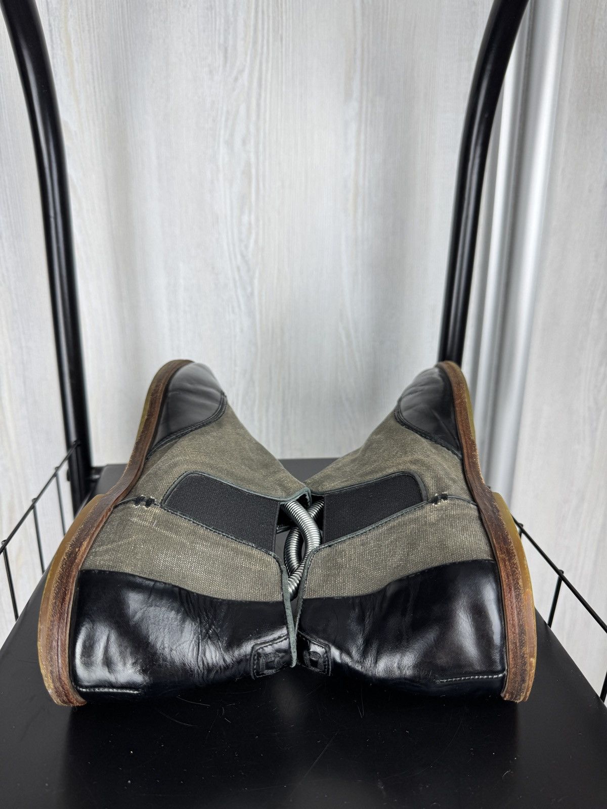 Barracuda Barracuda Grey Canvas Black Leather light chelsea boots 42 Size US 9 / EU 42 - 12 Thumbnail